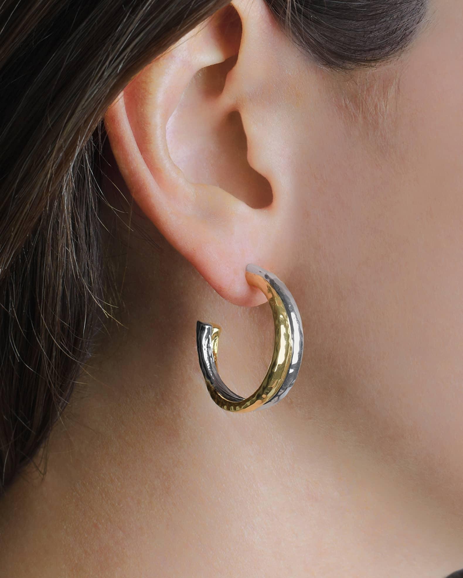 Farrier Mixed Metal Hoop Earrings Product Image
