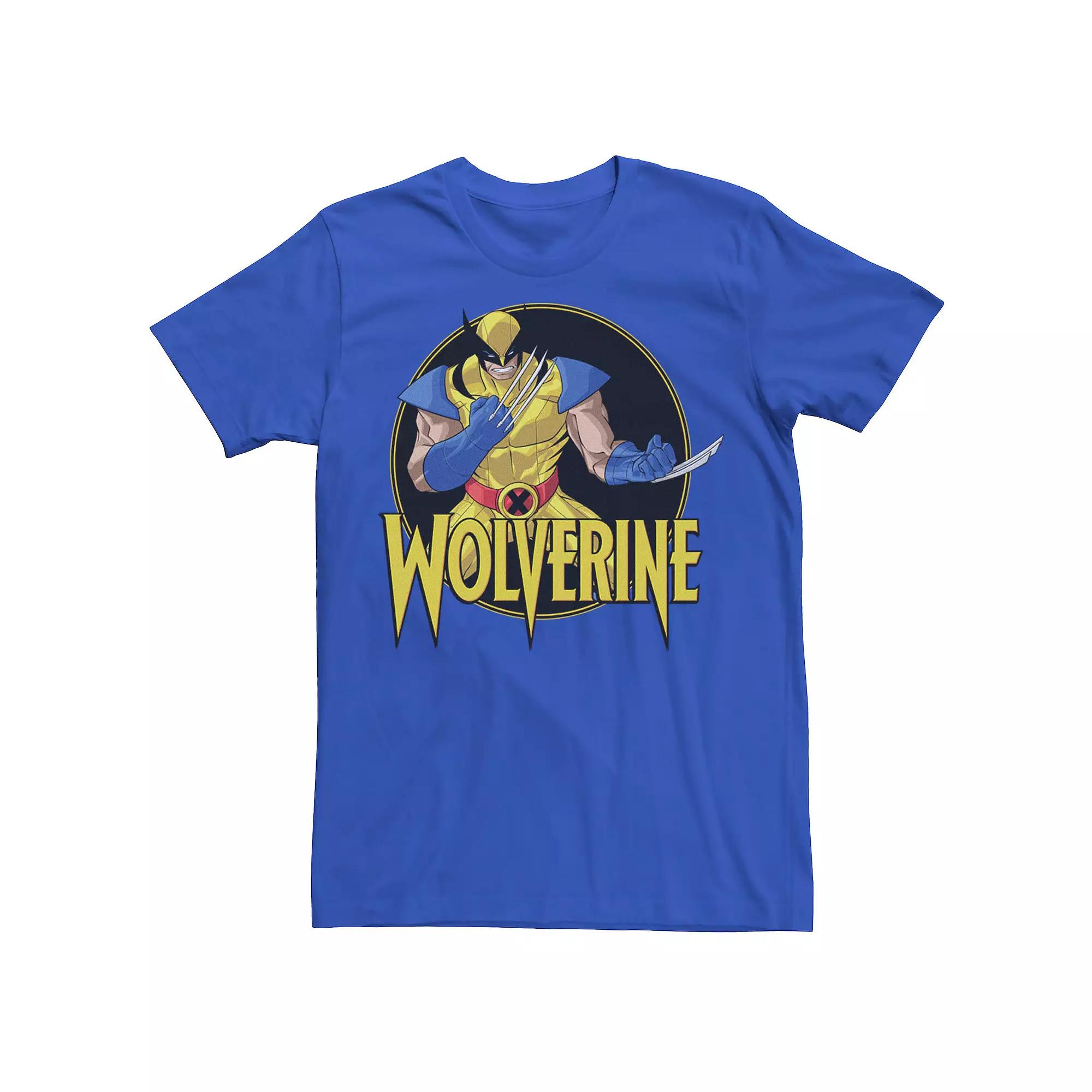 Men's Marvel X-Men Wolverine Classic Portrait Title Logo Tee,  Product Image