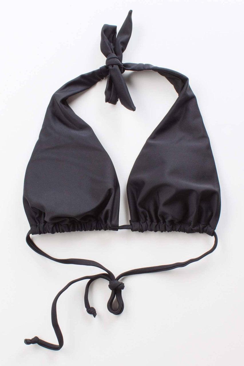 Black Tie Halter Bikini Top Product Image