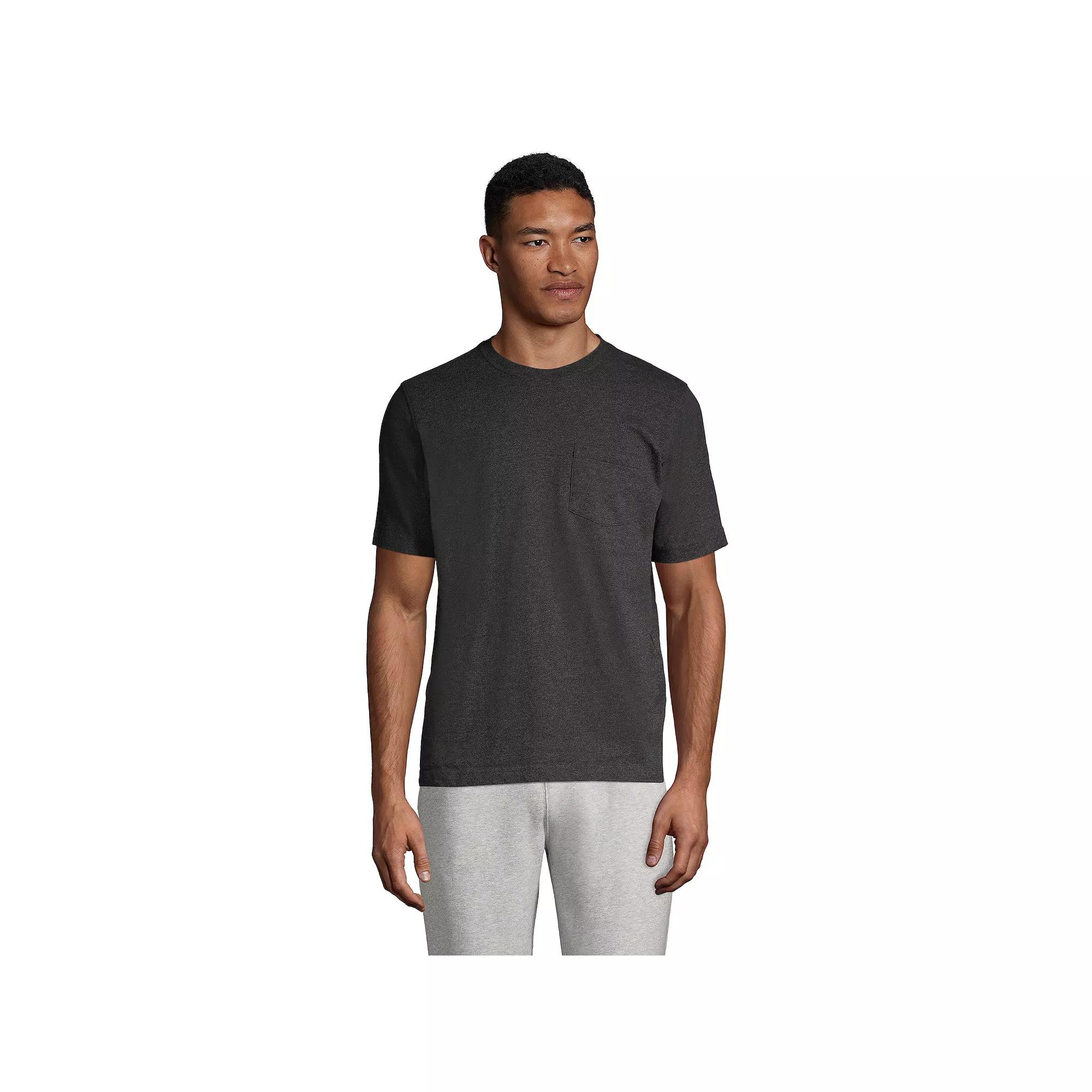 Big & Tall Lands' End Short Sleeve Super-T Pocket Tee, Men's,  Product Image