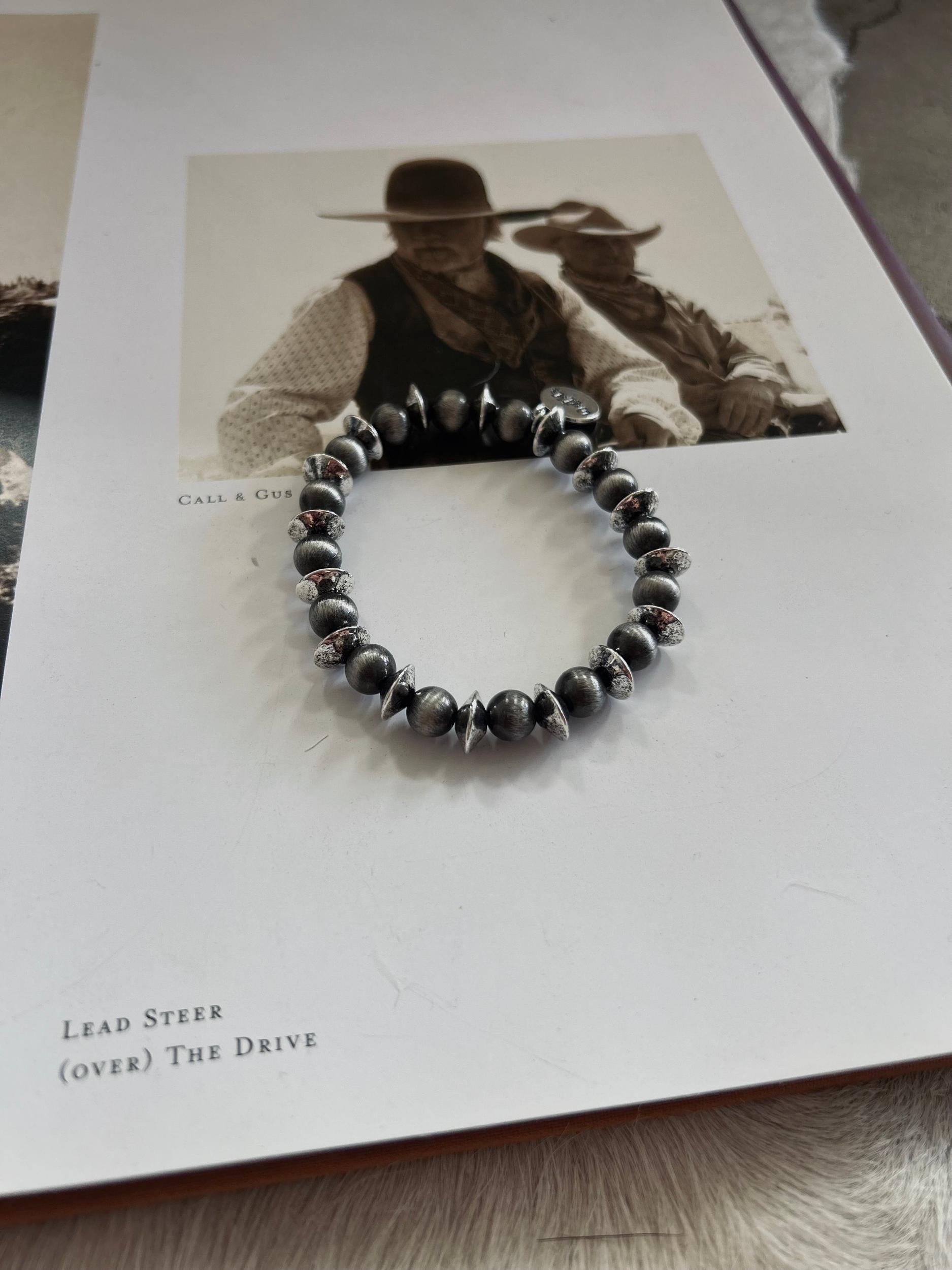 Navajo & Disc Bead Stretch Bracelet Product Image