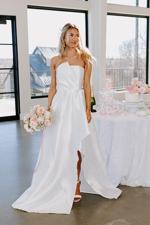 Lovely Moment Satin Maxi Dress Product Image