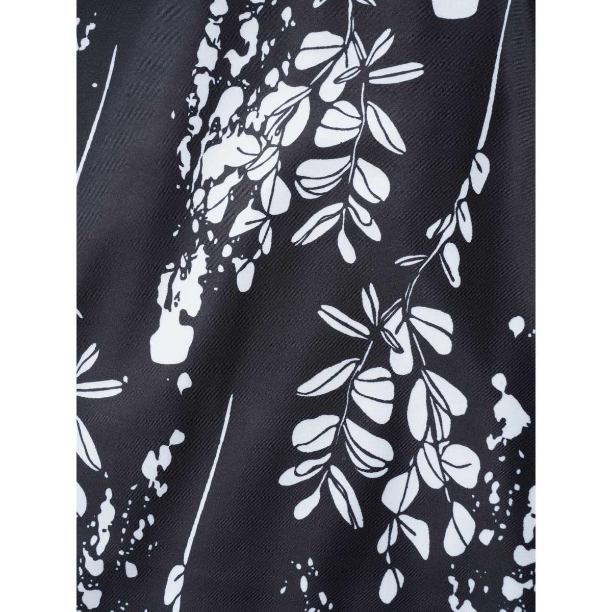 Plus Size Plants Print Adjustable Straps Cut Out Swim Dress Women's Swimwear Black Beach Bodycon V-neck High stretch Curve Swim Dresses BloomChic 28/5X Product Image