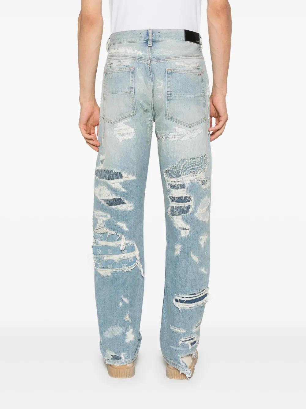 Repaired straight-leg jeans Product Image