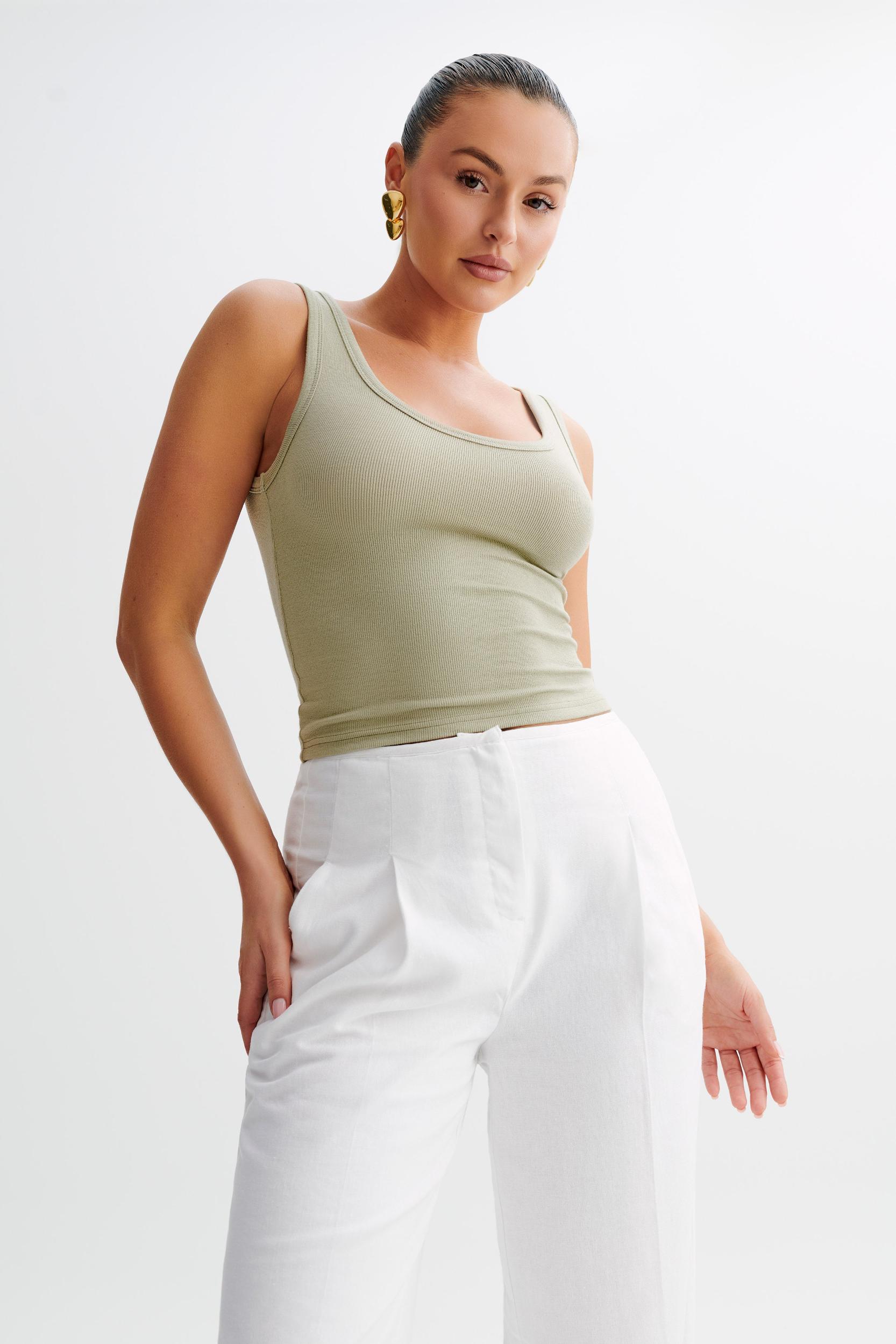Chandler Modal Tank Top - Sage Green Product Image