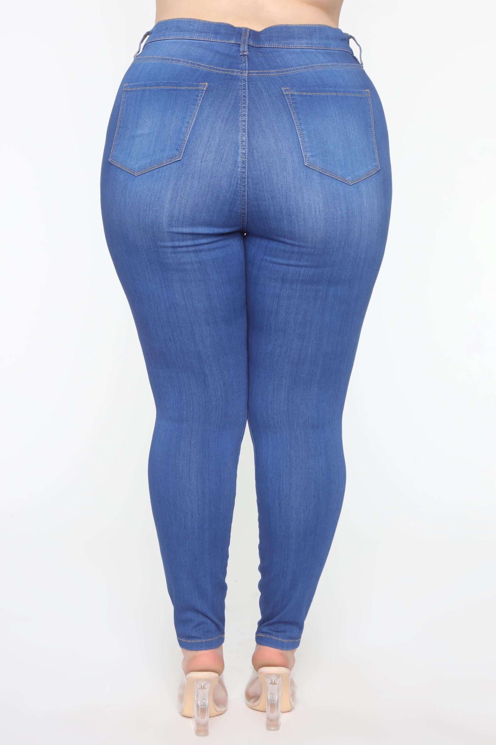 Emma Super Stretch High Rise Skinny Jean - Blue Product Image