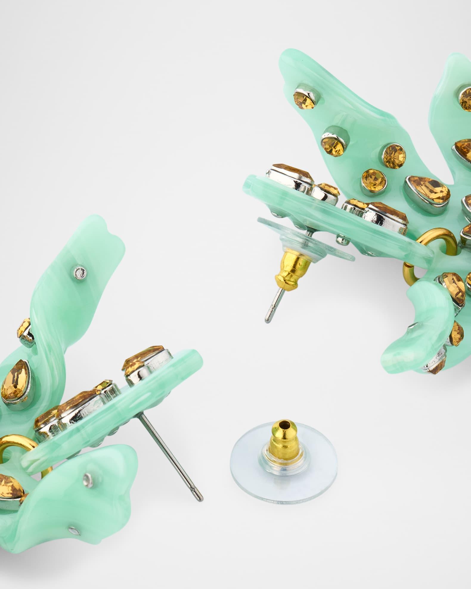 Small Embellished Paper Lily Earrings Product Image