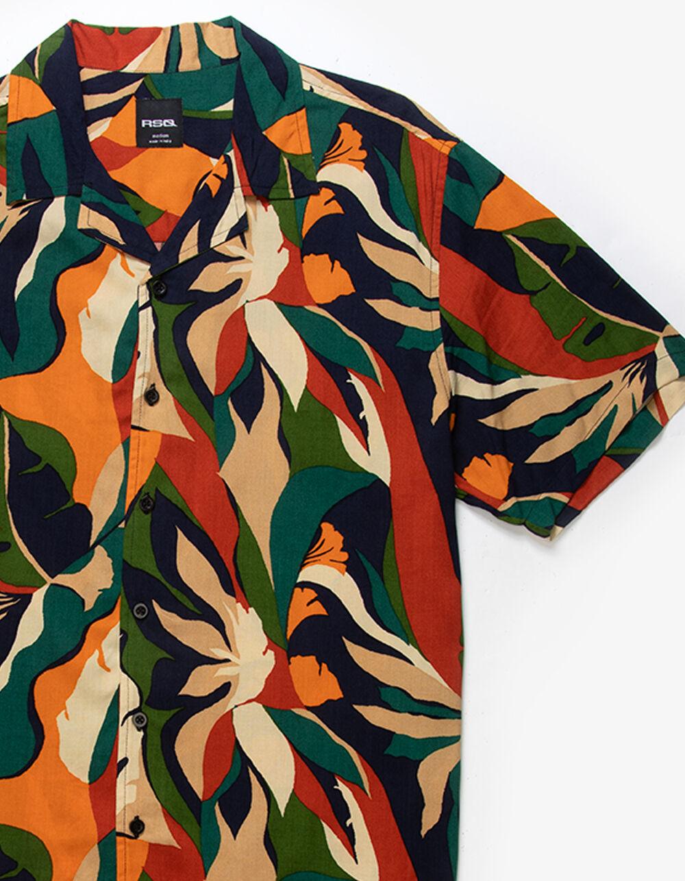 RSQ Mens Tropical Button Up Shirt - MULTI Product Image