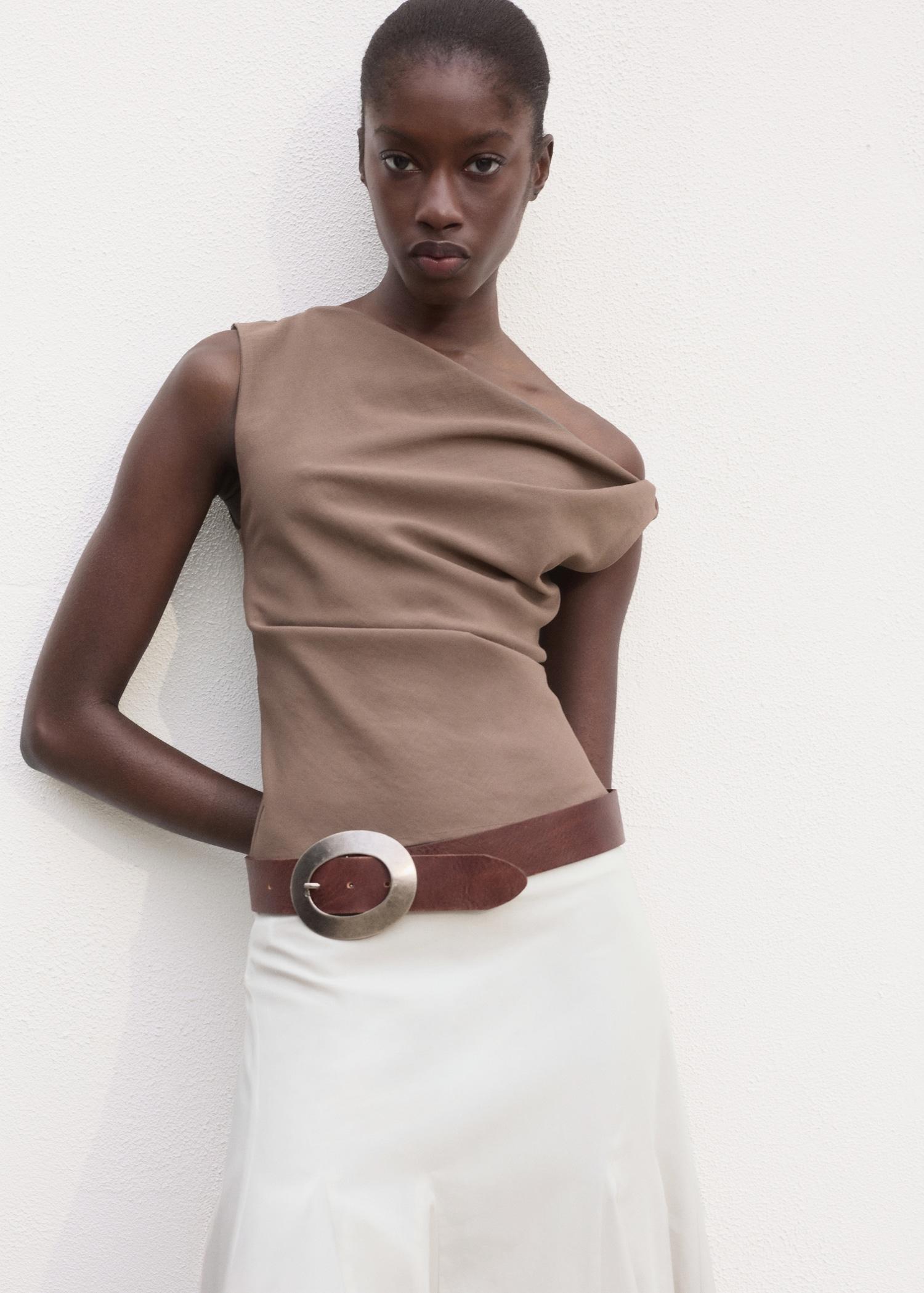 Pleated midi-skirt - Women | MANGO USA Product Image