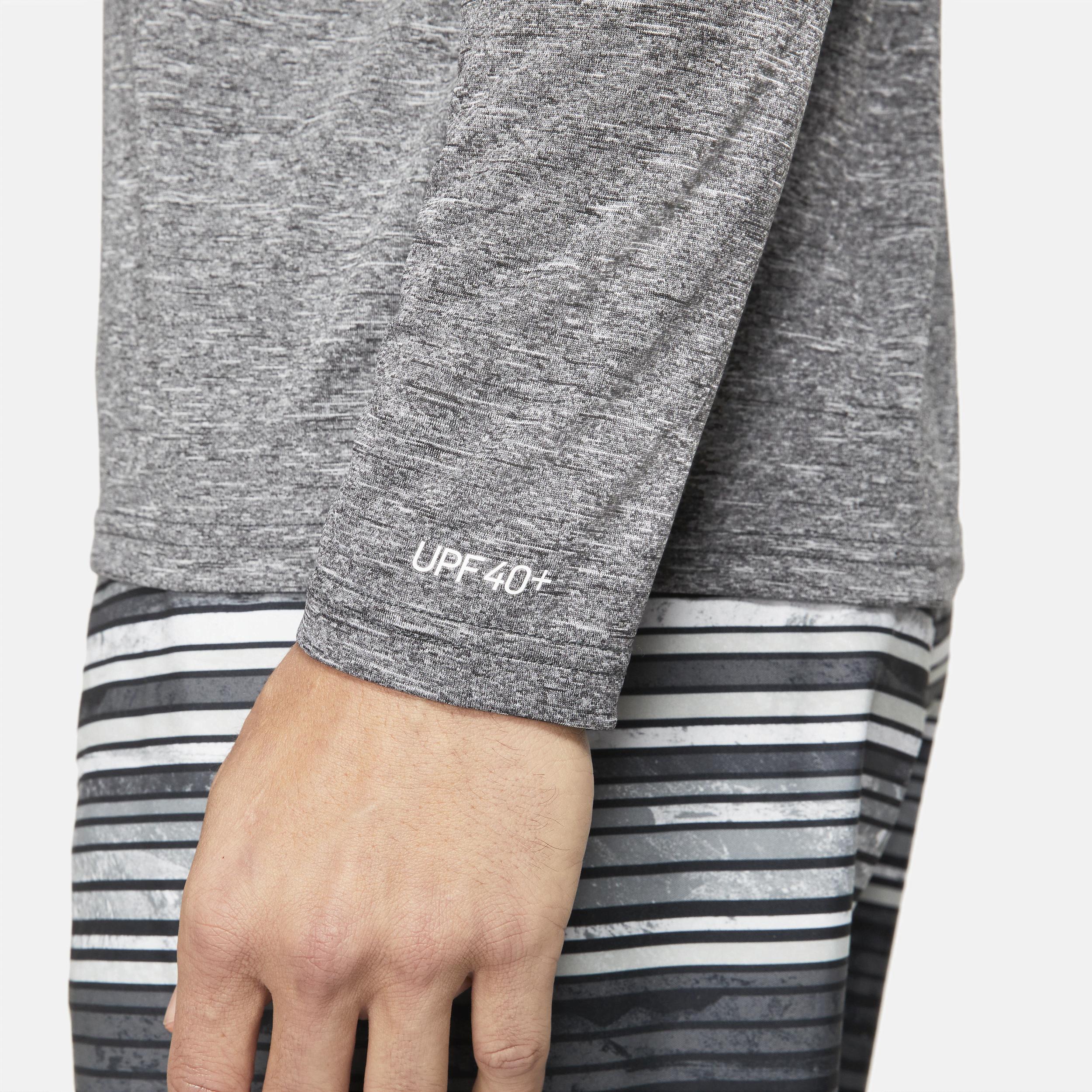 Nike Men's Heathered Long-Sleeve Hydroguard Swim Shirt Product Image