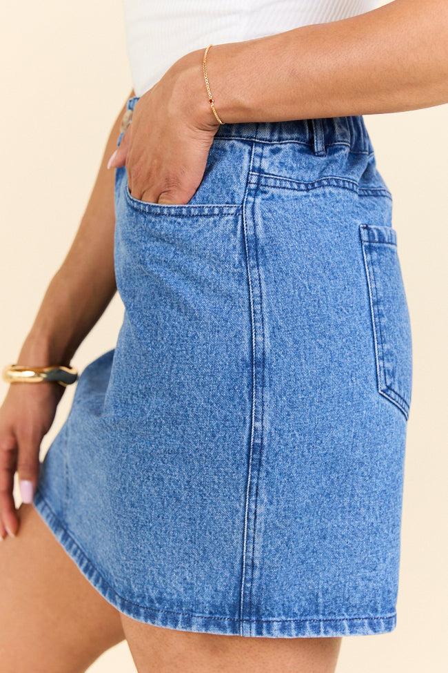 Classic Cut Denim Skirt FINAL SALE Product Image