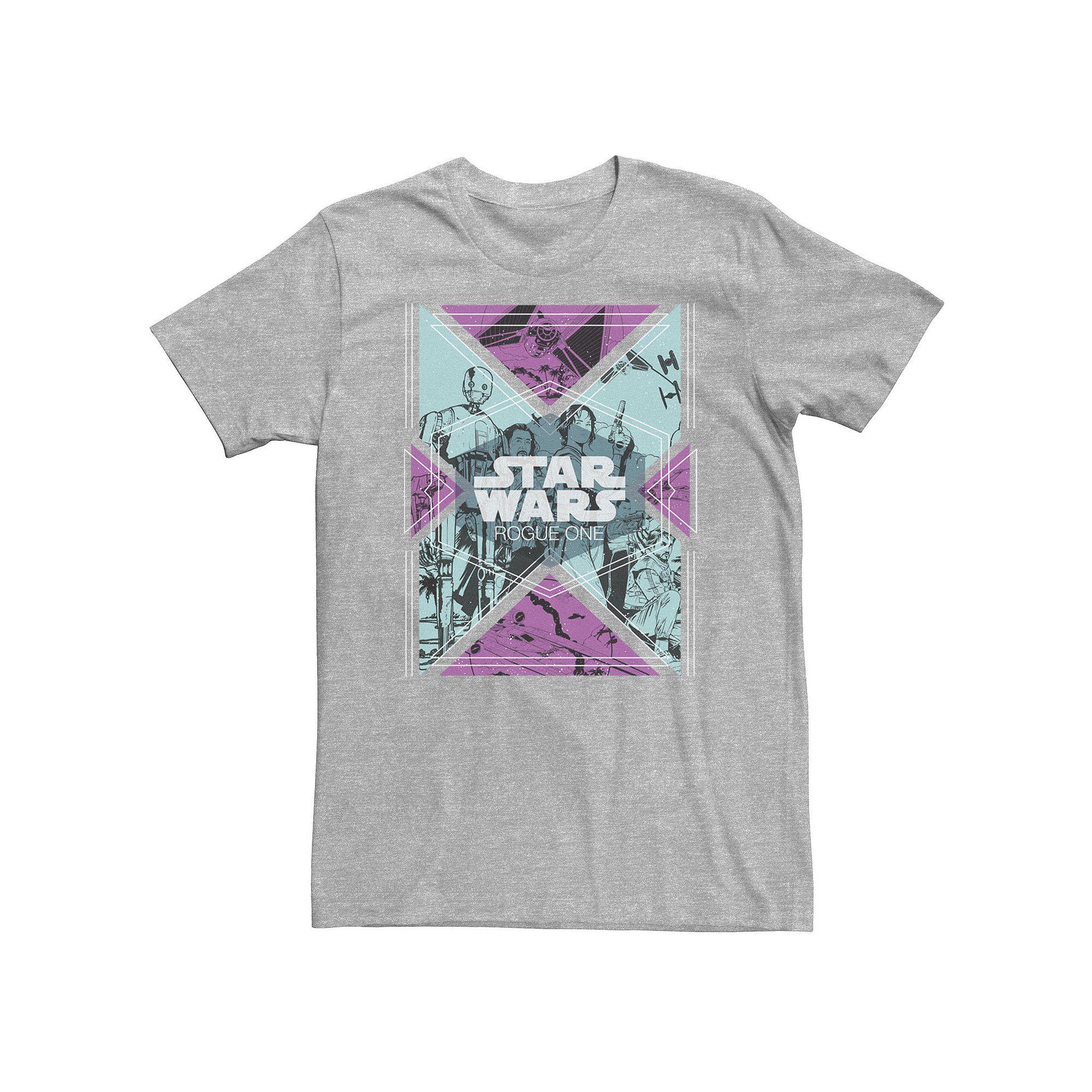 Big & Tall Star Wars Rouge One Group Shot Pastel Flag Poster Tee, Men's,  Product Image