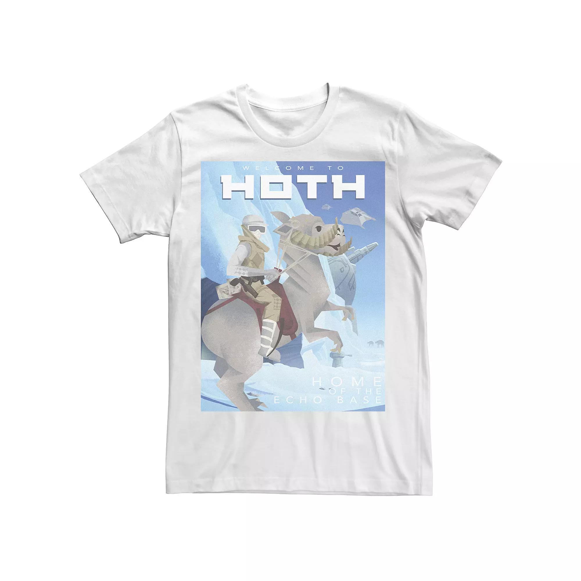 Men's Star Wars Welcome To Hoth Home Of Echo Base Geometric Poster Tee, Size: Large, White Product Image