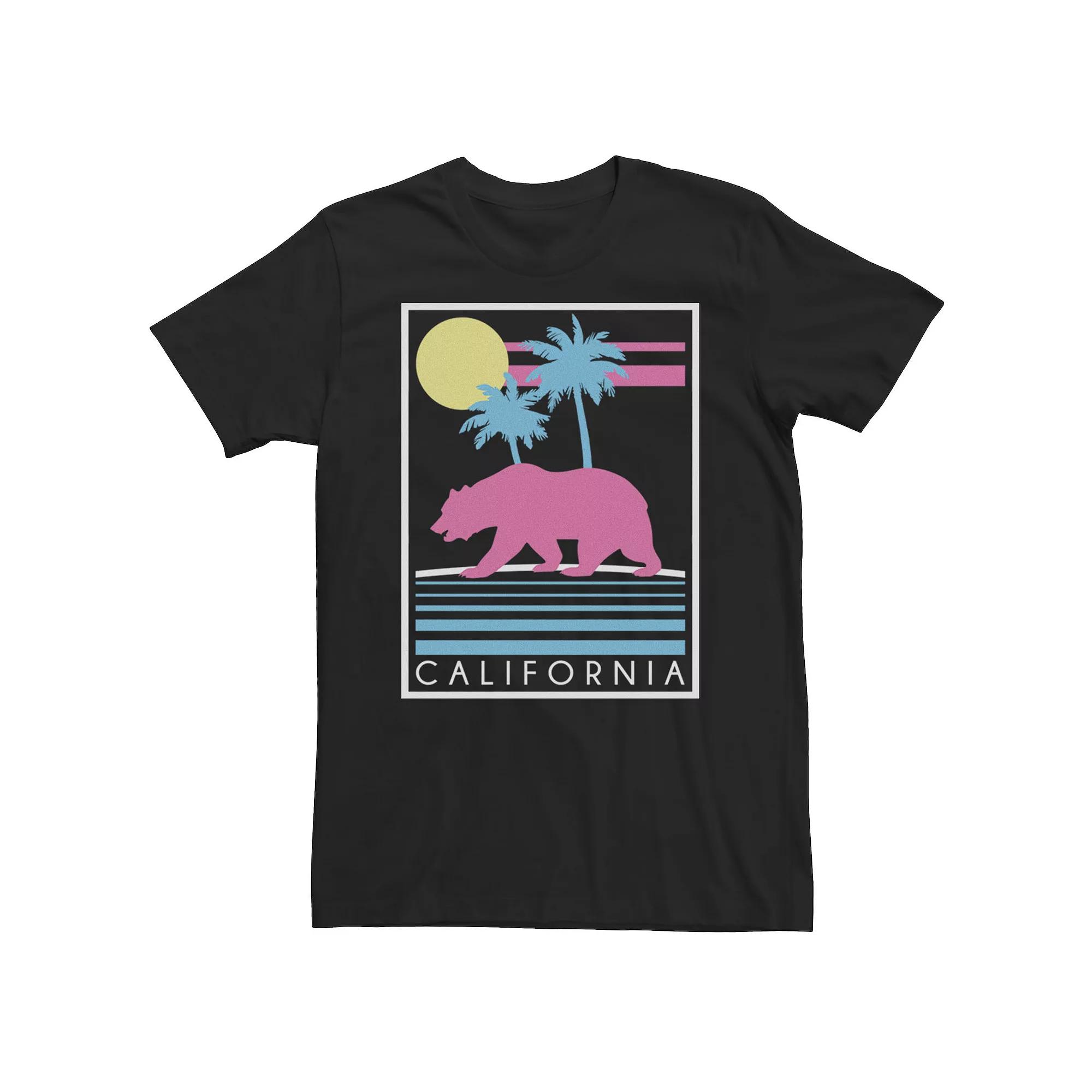 Men's California Bear Abstract Poster Graphic Tee,  Product Image