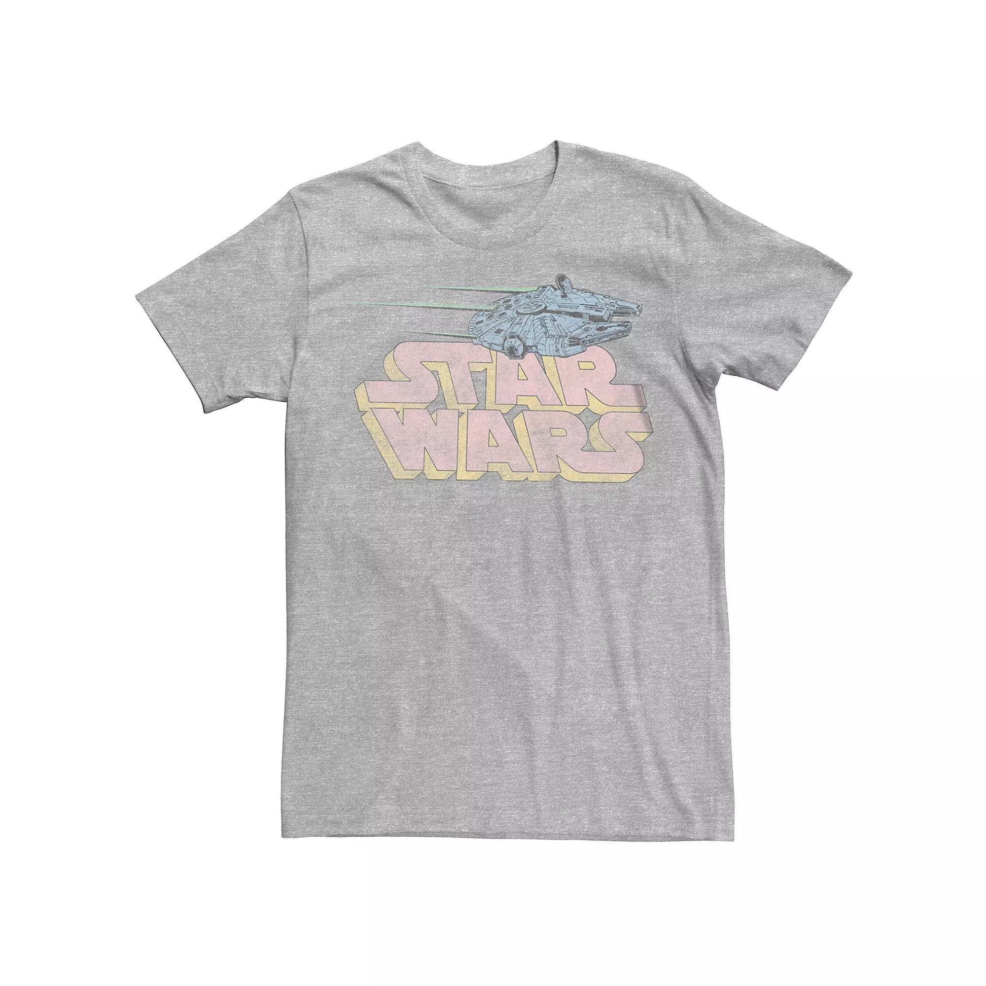 Men's Star Wars Millennium Falcon Pink Logo Tee,  Product Image