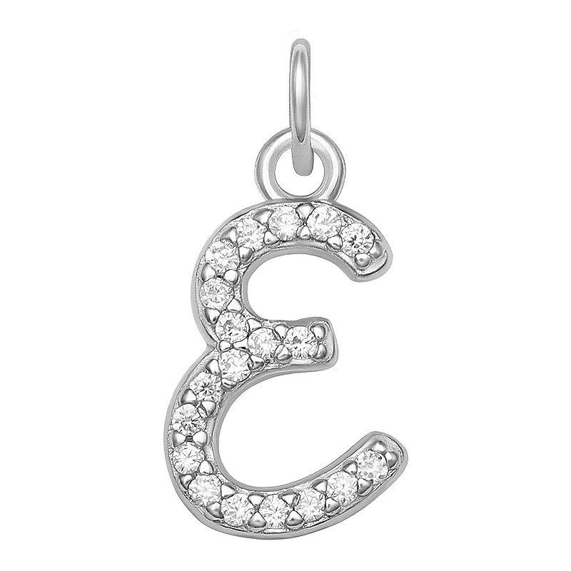 LC Lauren Conrad Sterling Silver Cubic Zirconia Initial Charm, Womens, Gold Tone O Product Image