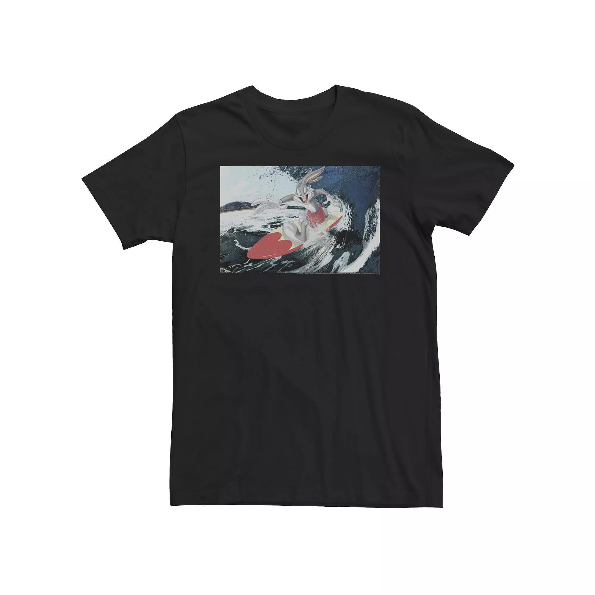 Big & Tall Looney Tunes Bugs Bunny Surf The Wave Portrait Tee, Men's,  Product Image
