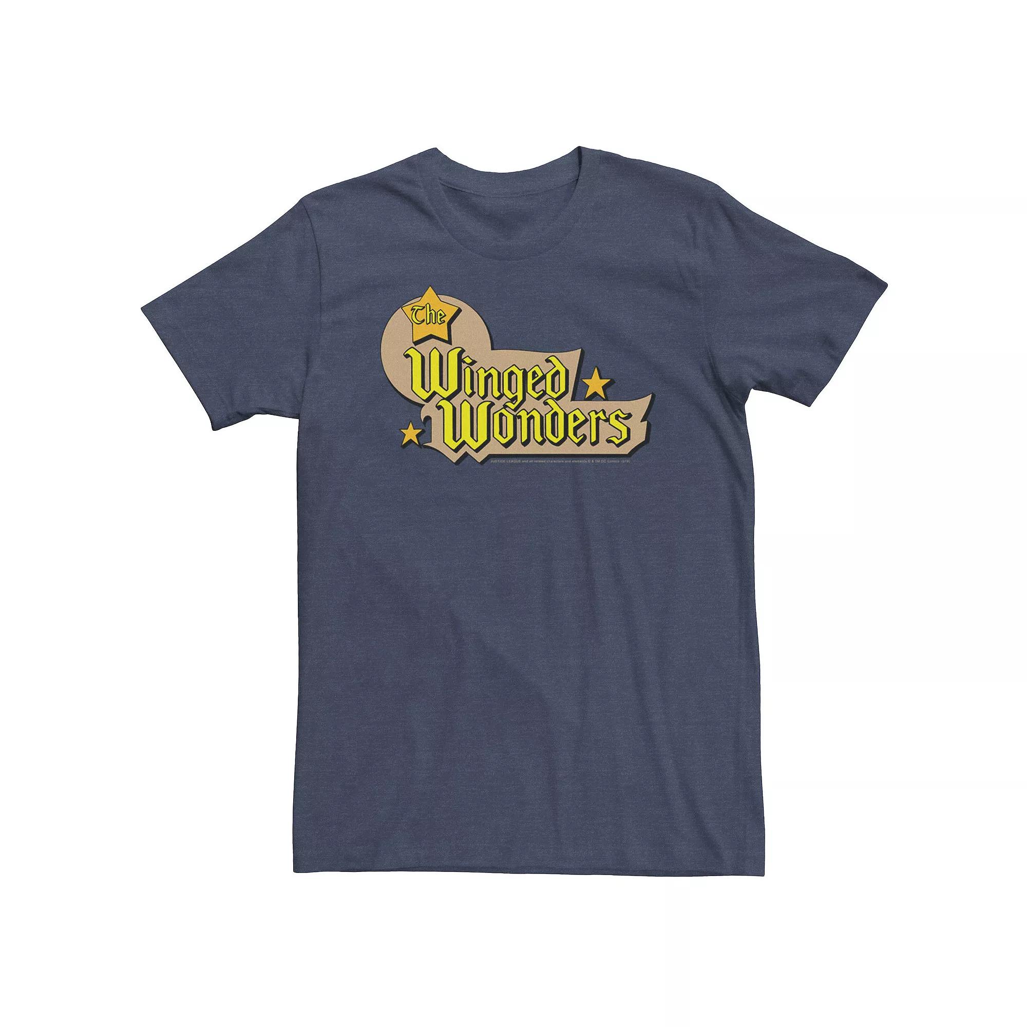 Big & Tall DC Comics The Winged Wonders Text Logo Tee, Men's,  Product Image