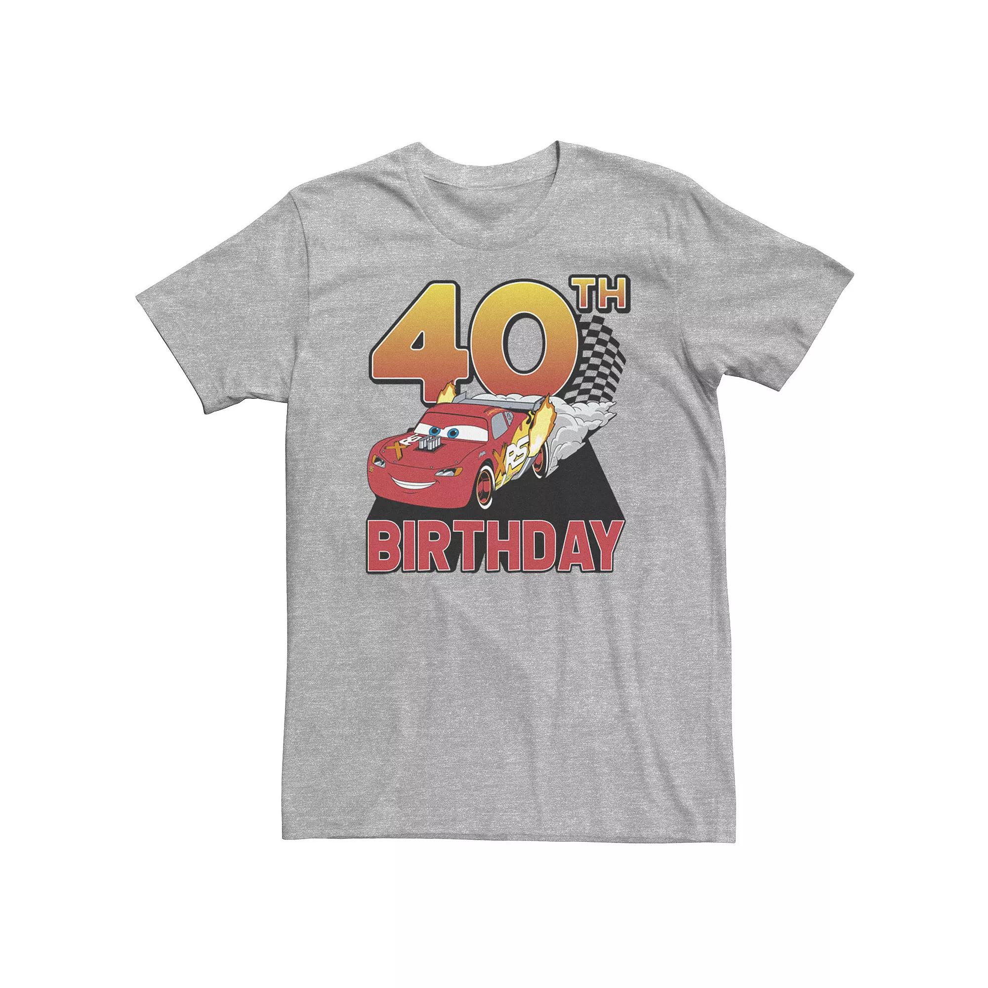 Big & Tall Disney / Pixar Cars 40th Birthday Racer Lightning McQueen Tee, Men's,  Product Image