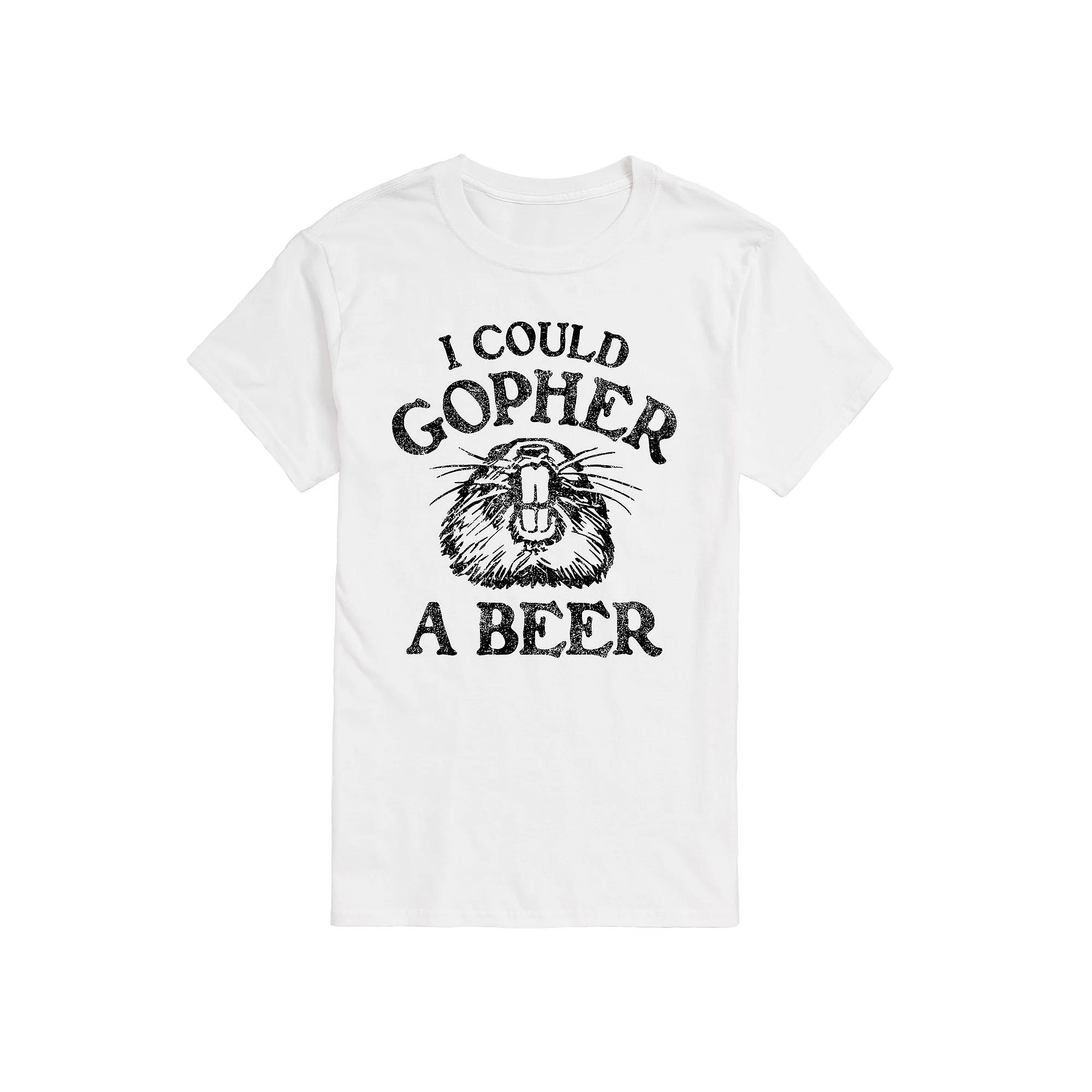 Big & Tall Could Gopher A Beer Tee, Men's,  Product Image