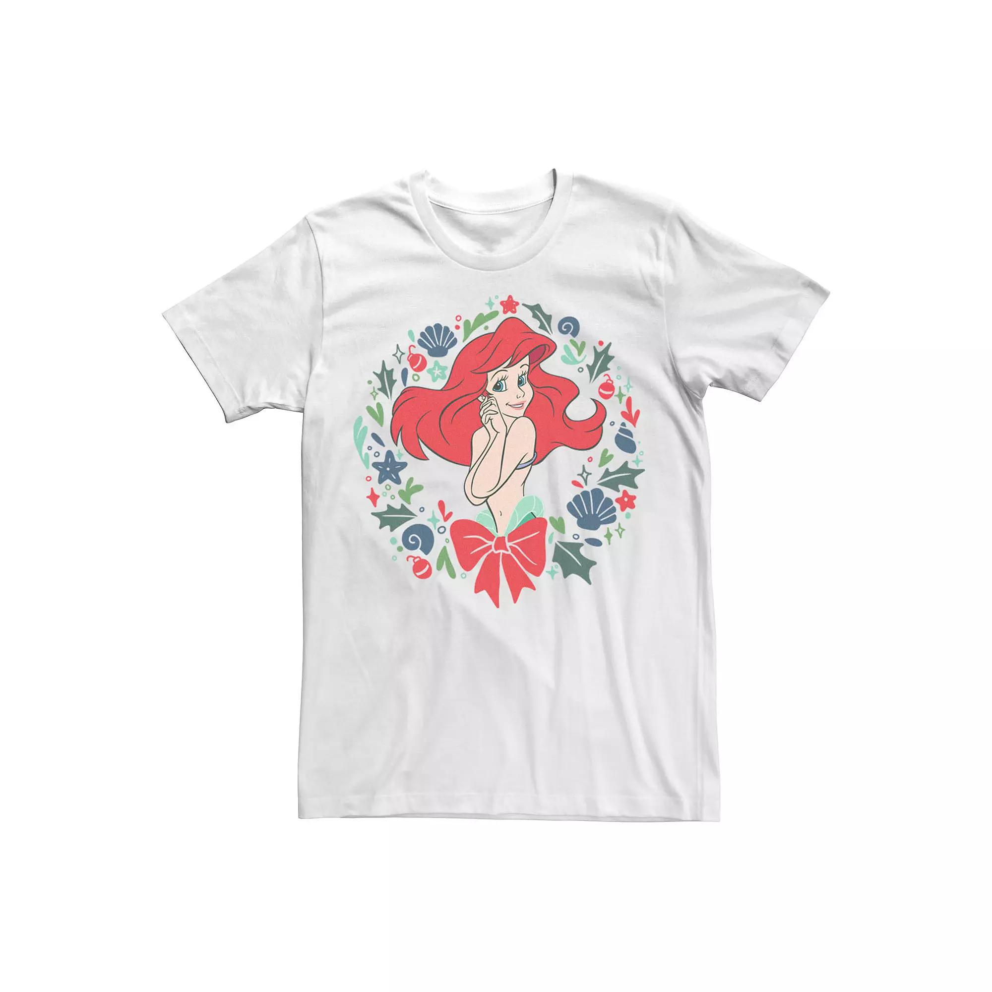 Disney's The Little Mermaid Ariel Seashell Wreath Men's Tee,  Product Image