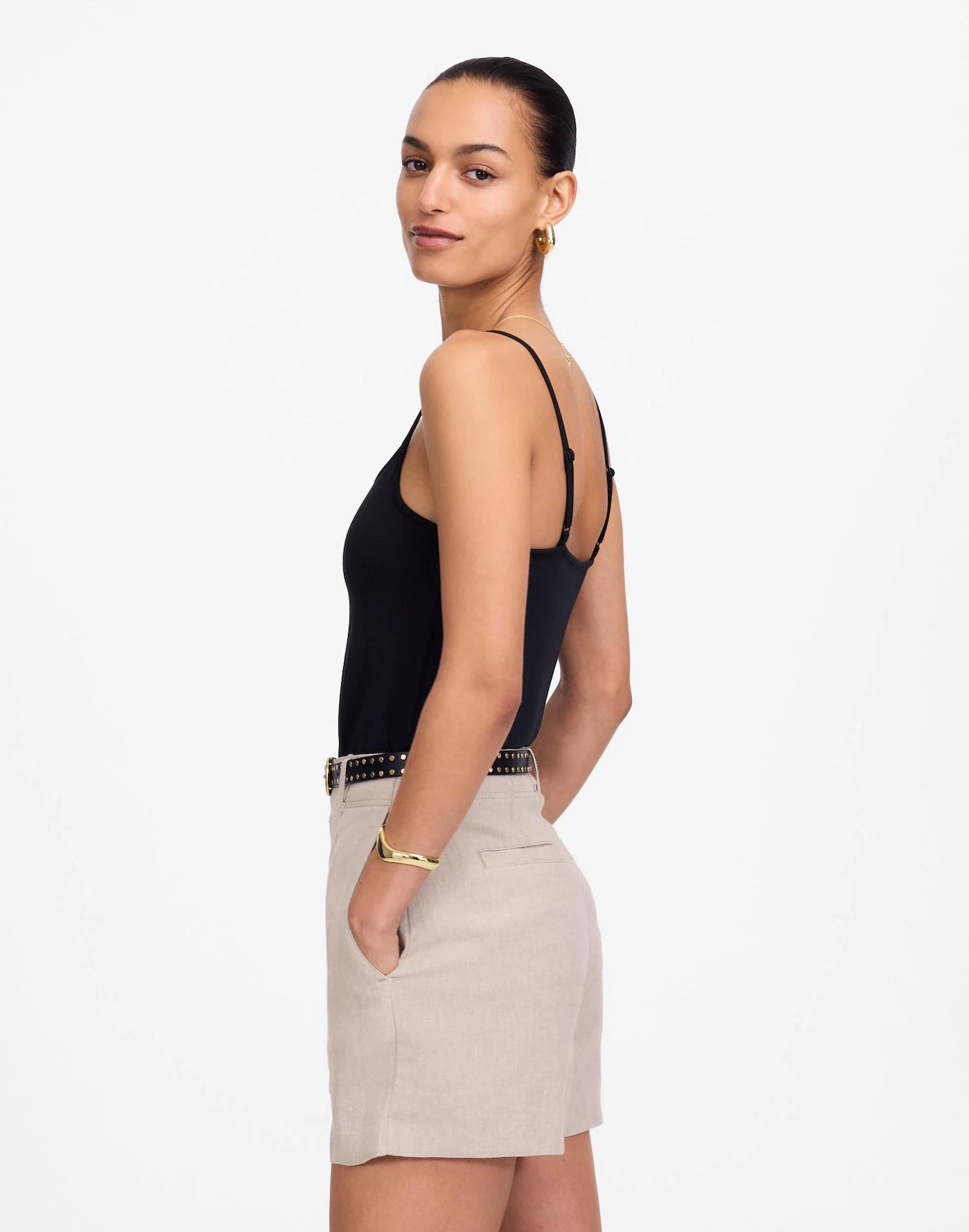 Pintucked Shorts in 100% Linen Product Image