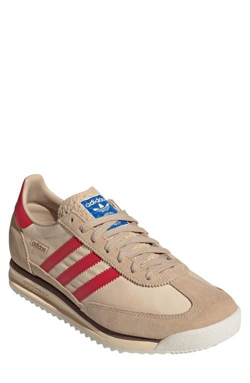 adidas Gender Inclusive SL 72 RS Sneaker in Beige/Pure Ruby/Sand at Nordstrom, Size 10 Women's Product Image