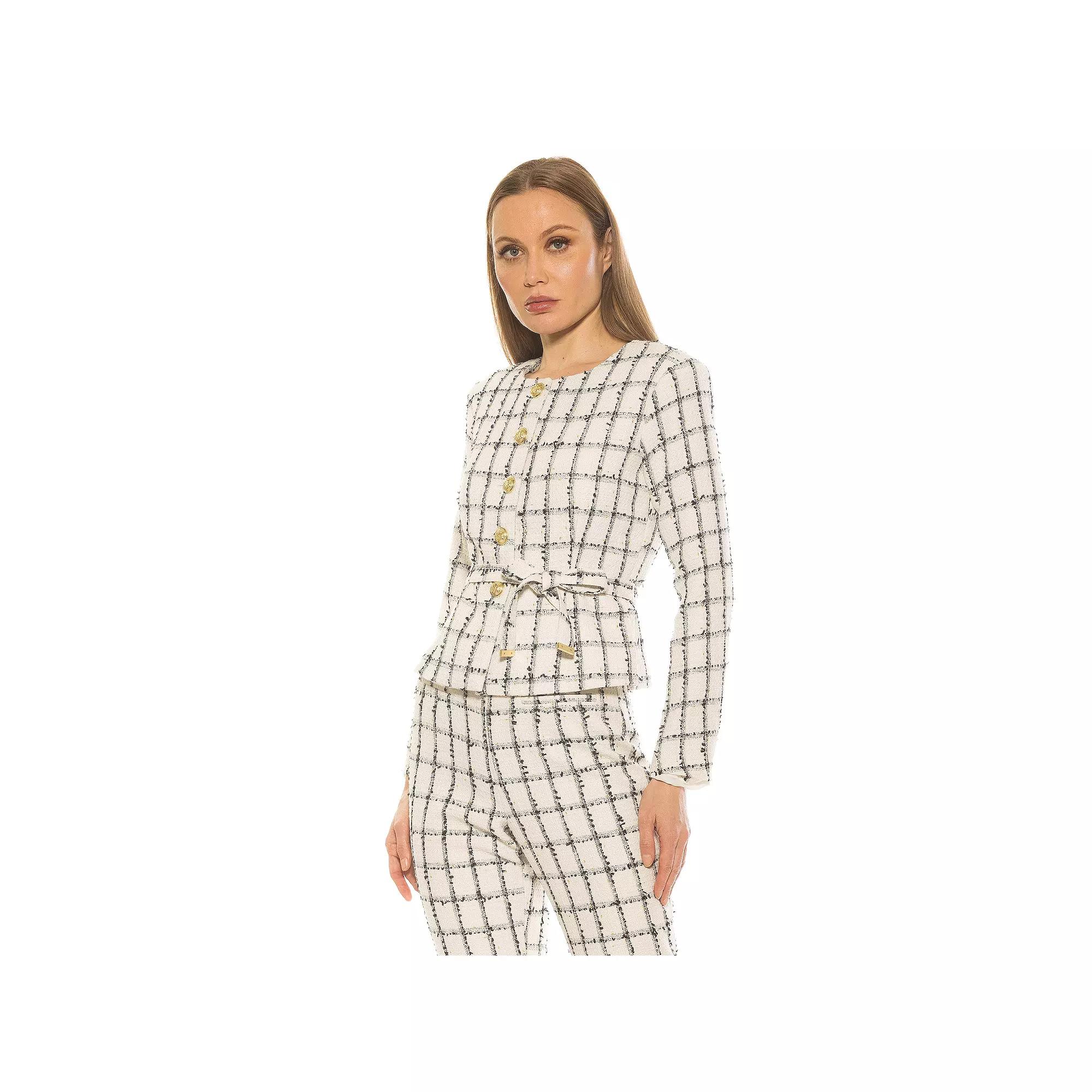 Women's ALEXIA ADMOR Arjun Long Sleeve Jacket with Waist Tie,  Product Image