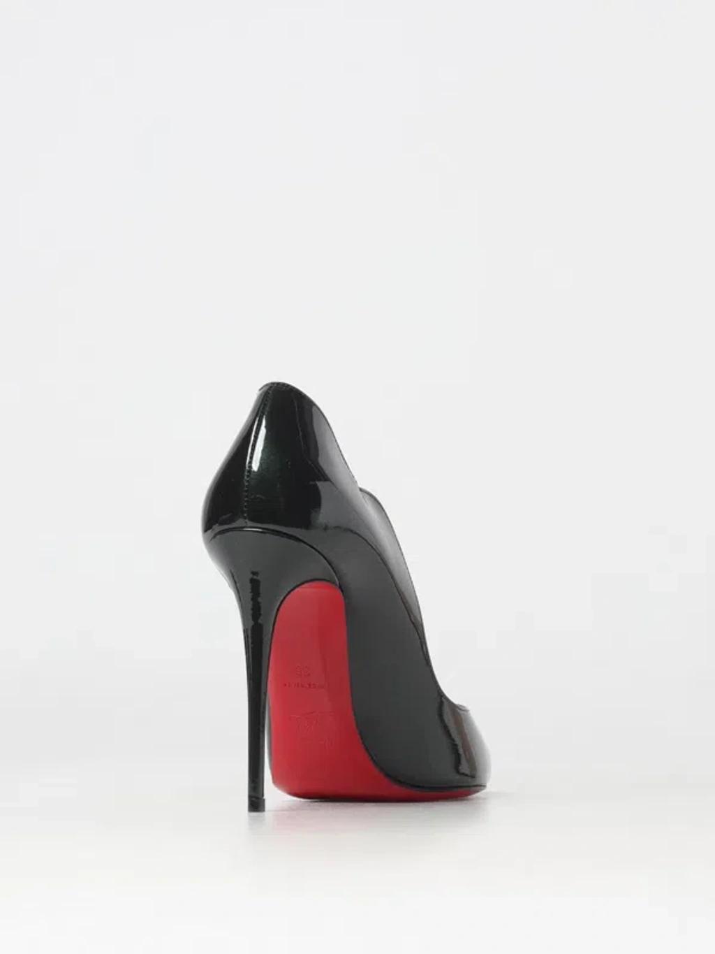 CHRISTIAN LOUBOUTIN Hot Chick Black Patent Leather Pumps Product Image