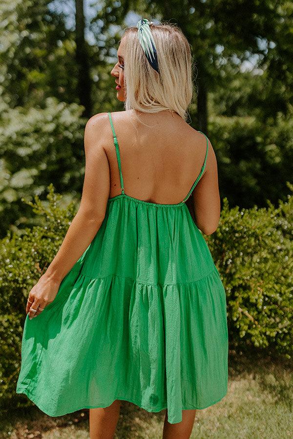 Having A Blast Babydoll Dress In Green Product Image