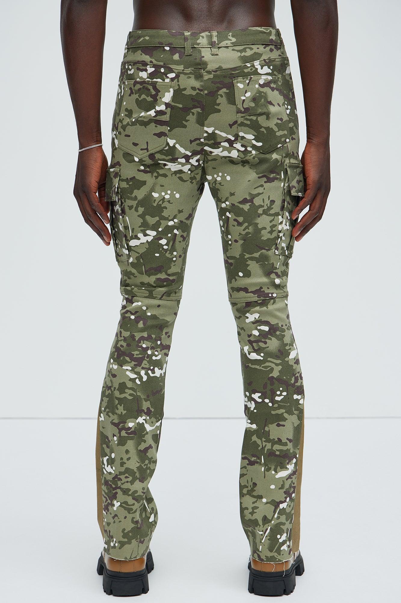 All Over Print Stacked Twill Flare Pant - Camouflage Product Image