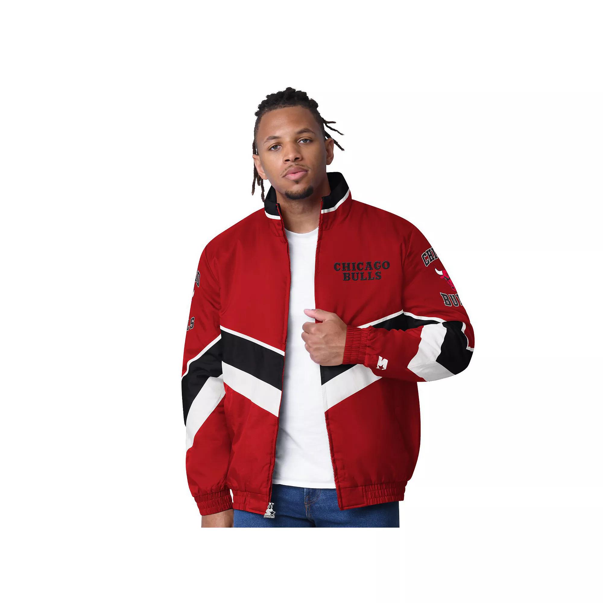 Men's Starter Blue Minnesota Timberwolves Captain Oxford Full-Zip Jacket, Size: Medium Product Image