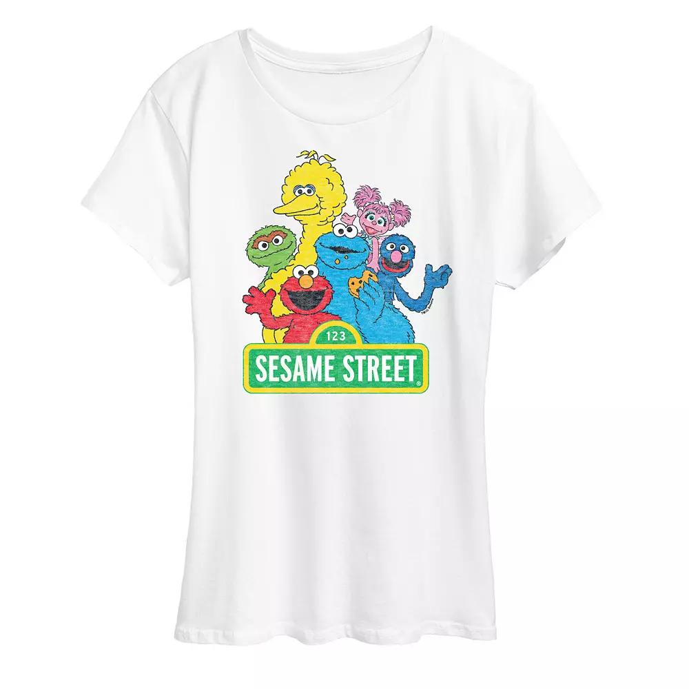 Women's Sesame Street Vintage Group Graphic Tee,  Product Image