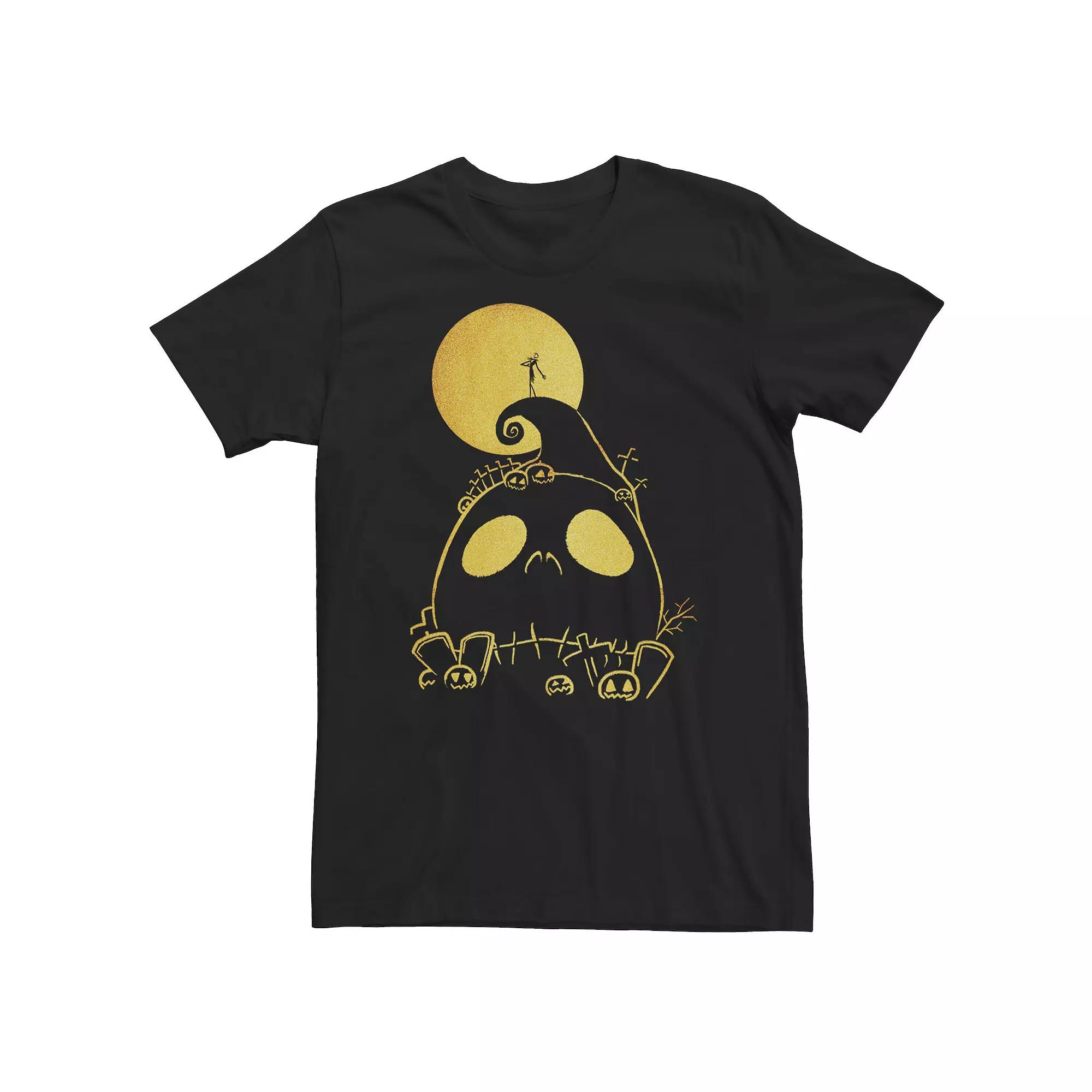Big & Tall Disney The Nightmare Before Christmas Jack Skellington Cemetery Line Art Tee, Men's,  Product Image