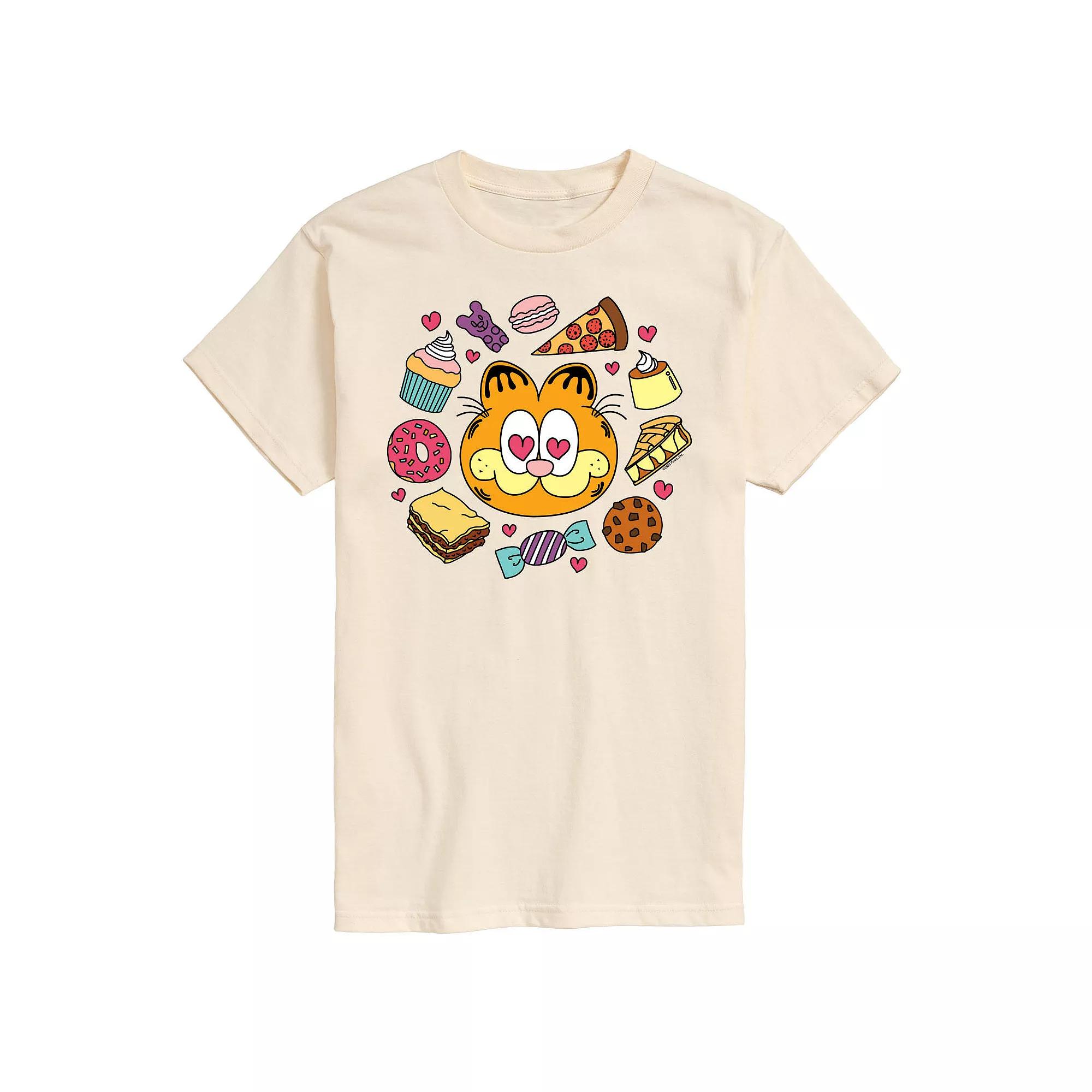 Men's Garfield Hearts Food Graphic Tee,  Product Image