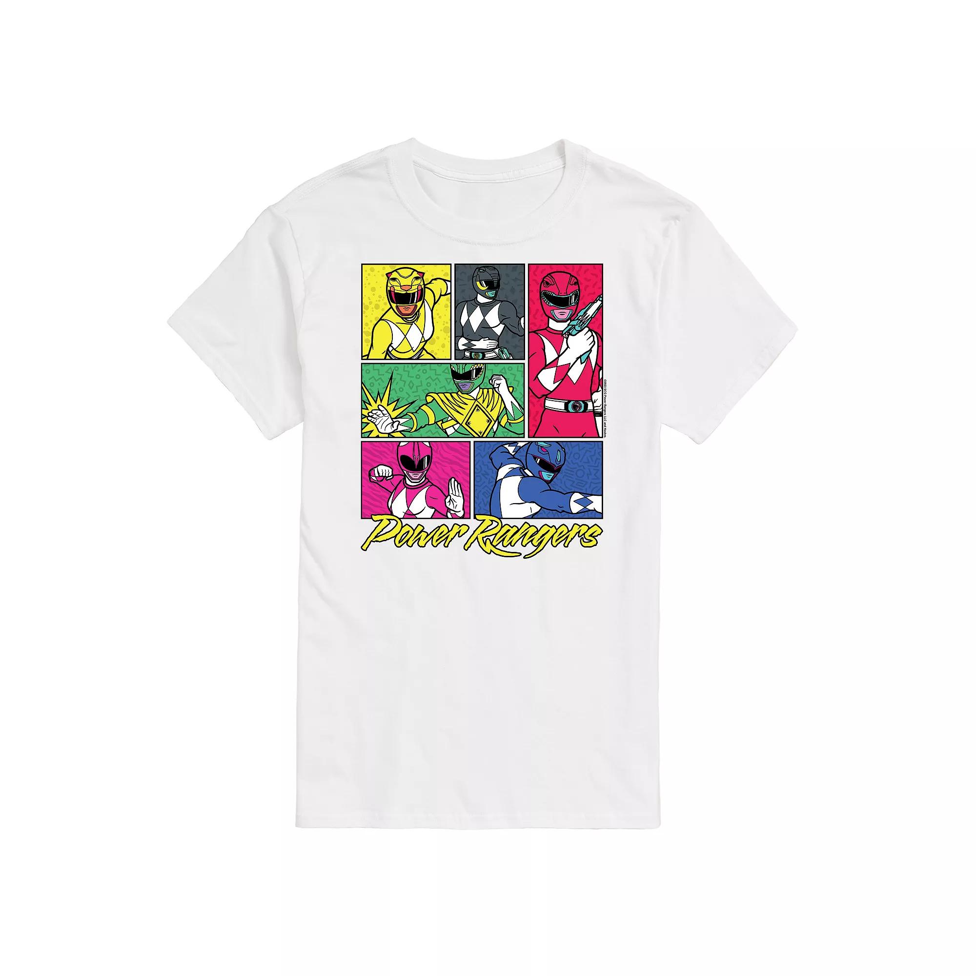 Big & Tall Power Rangers Grid Graphic Tee, Men's,  Product Image