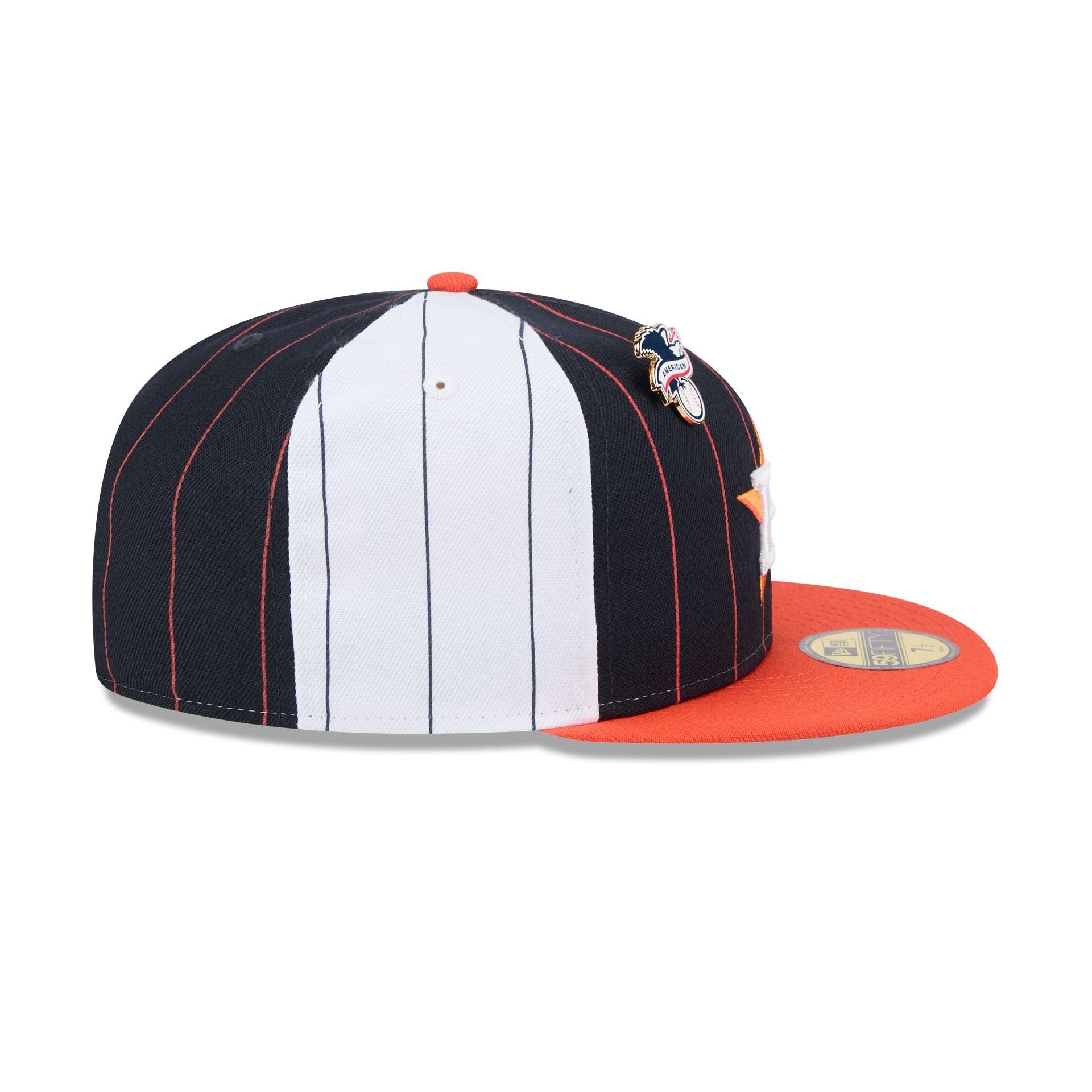 Houston Astros Pinstripe League Pin 59FIFTY Fitted Hat Male Product Image