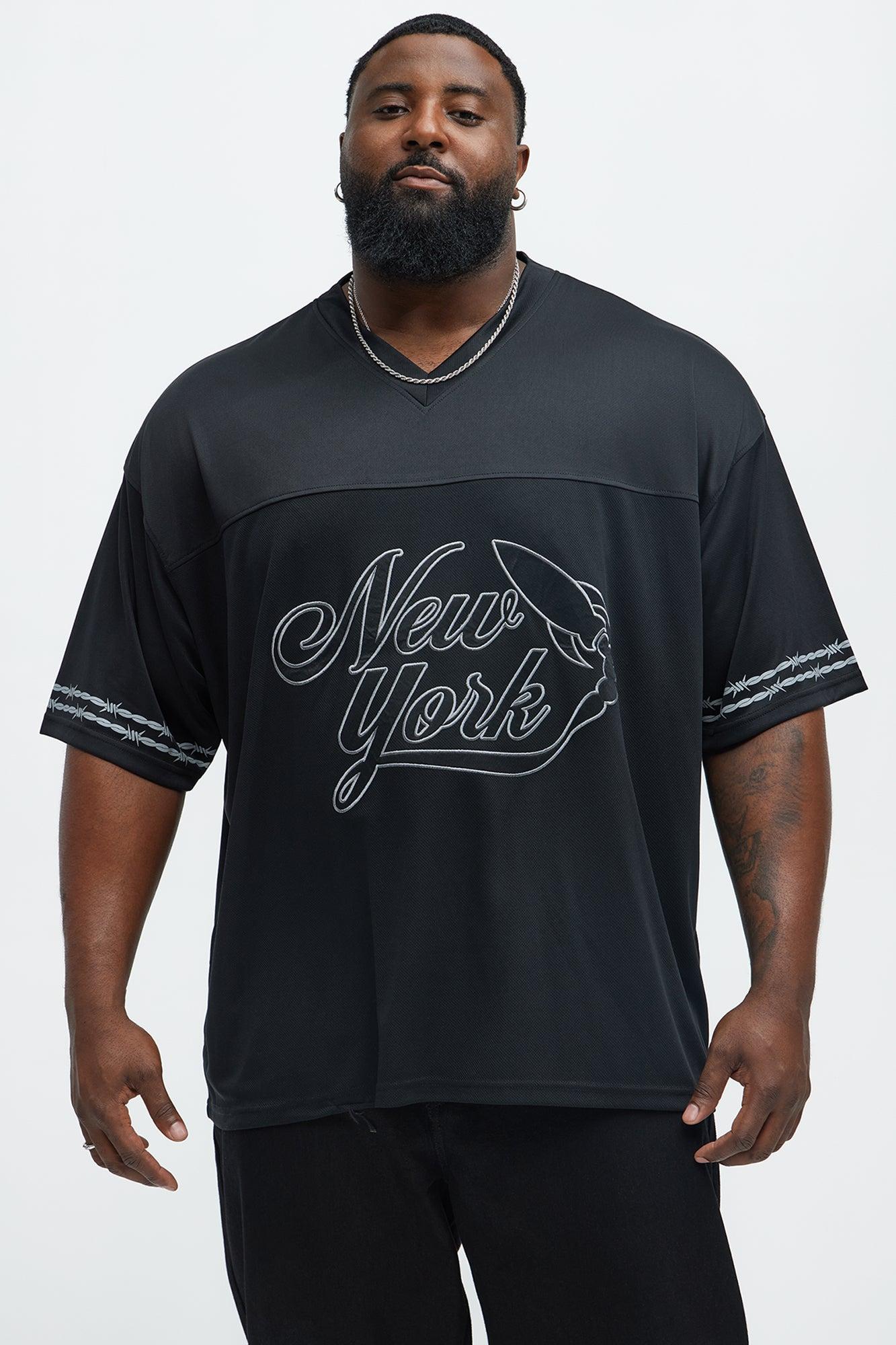 Rockets Embroidered Mesh Jersey - Black Product Image