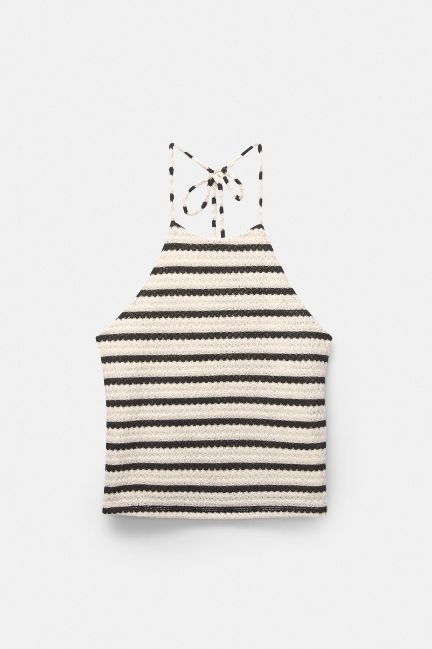 Striped knit top Product Image