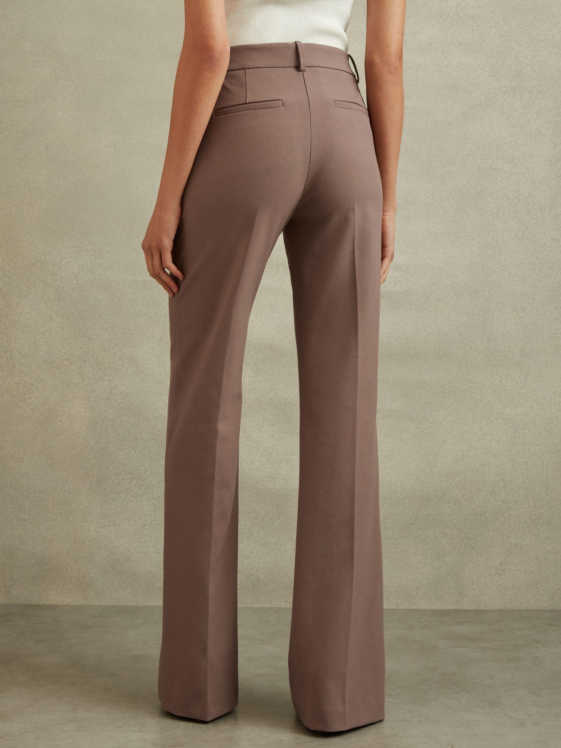 High Rise Flared Trousers in Mink Neutral Product Image