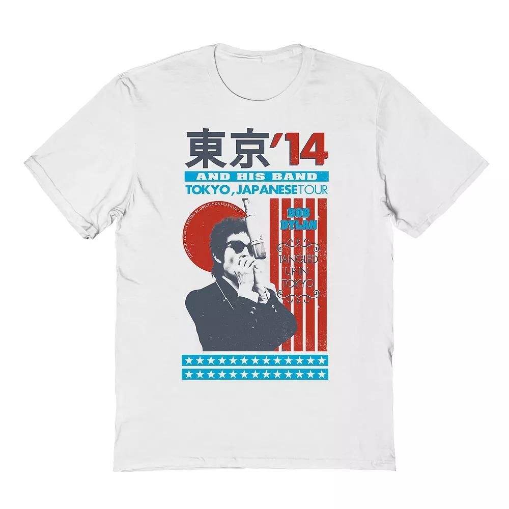 Men's Bob Dylan Japan Tour Graphic Tee, Size: Small, White Product Image