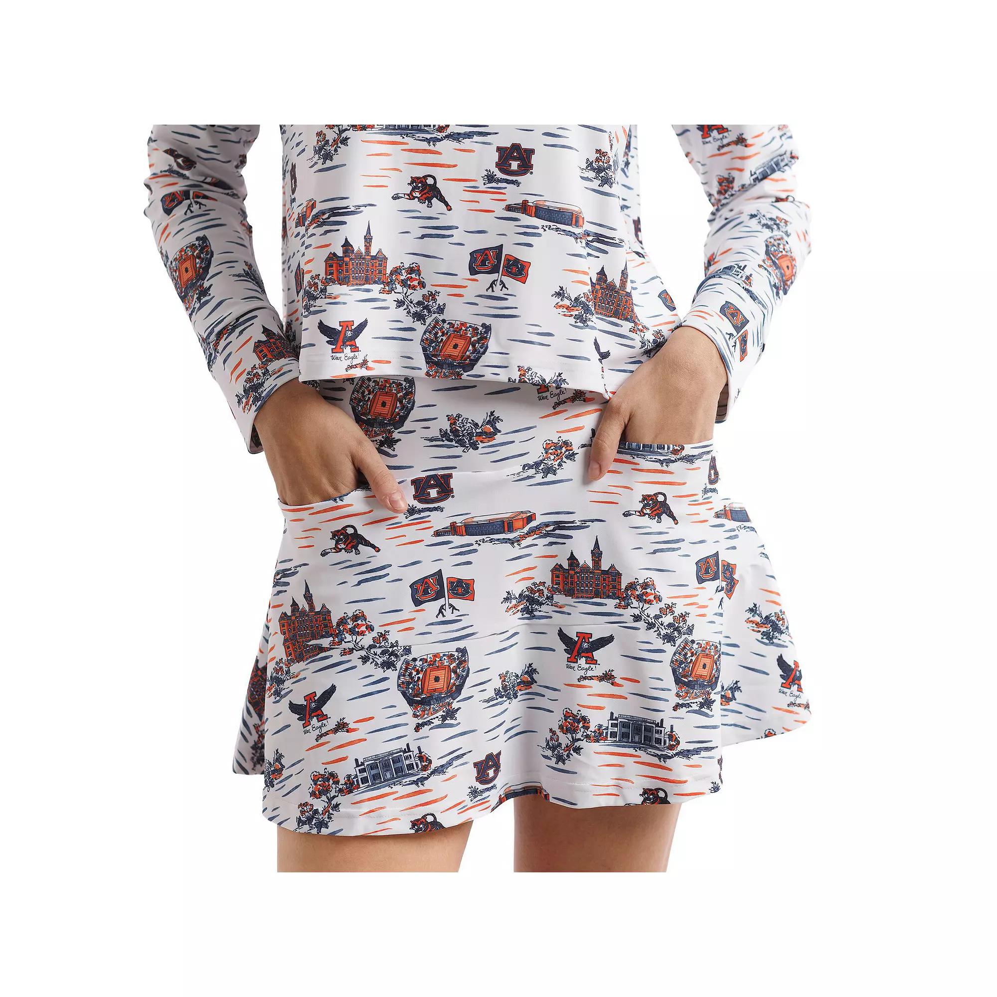 Women's Smith & Quinn White/Orange Auburn Tigers Tailgate Collection Molly Skort, Size: Medium Product Image