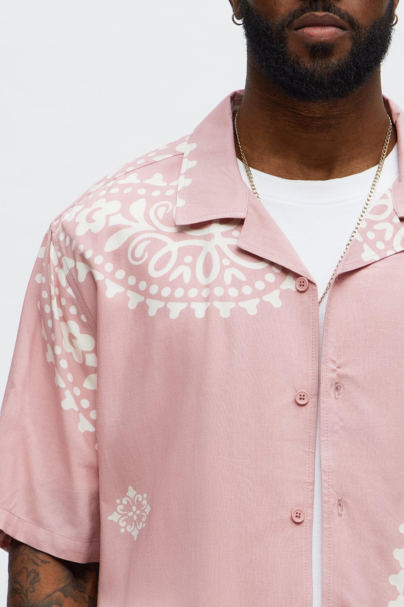 Paisley Rayon Shirt - Pink Product Image