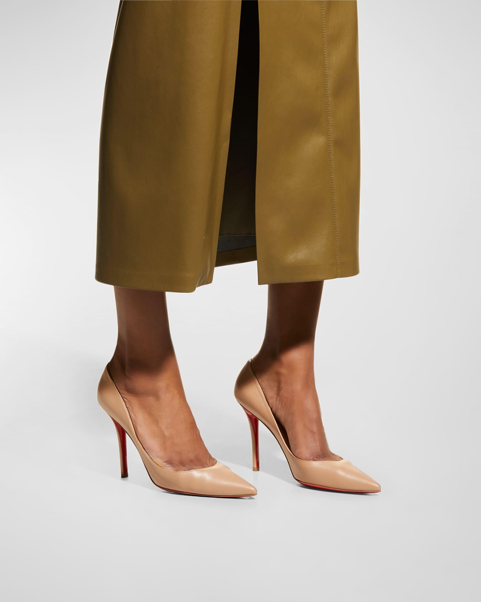 Apostrophy Leather Pointed Red-Sole Pumps Product Image