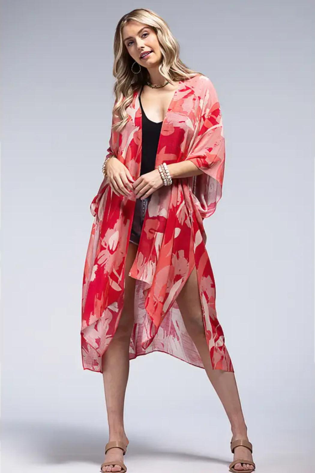 Bohemian and Glam Kimono - Reds Product Image