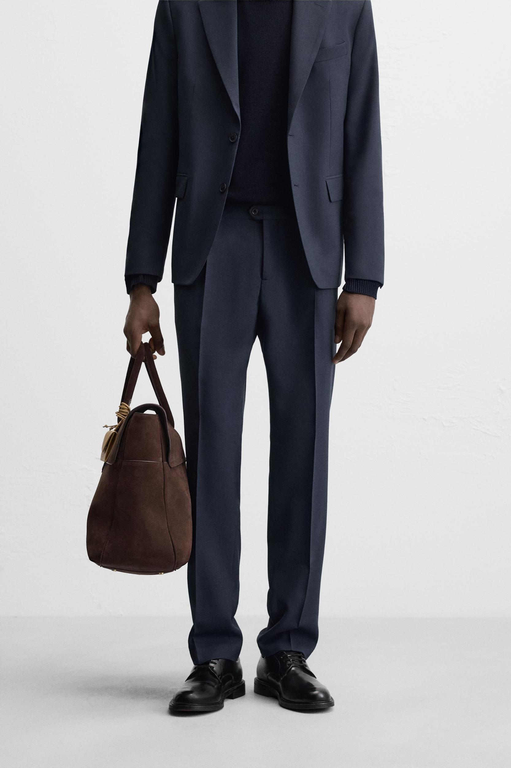 WOOL BLEND SUIT PANTS Product Image