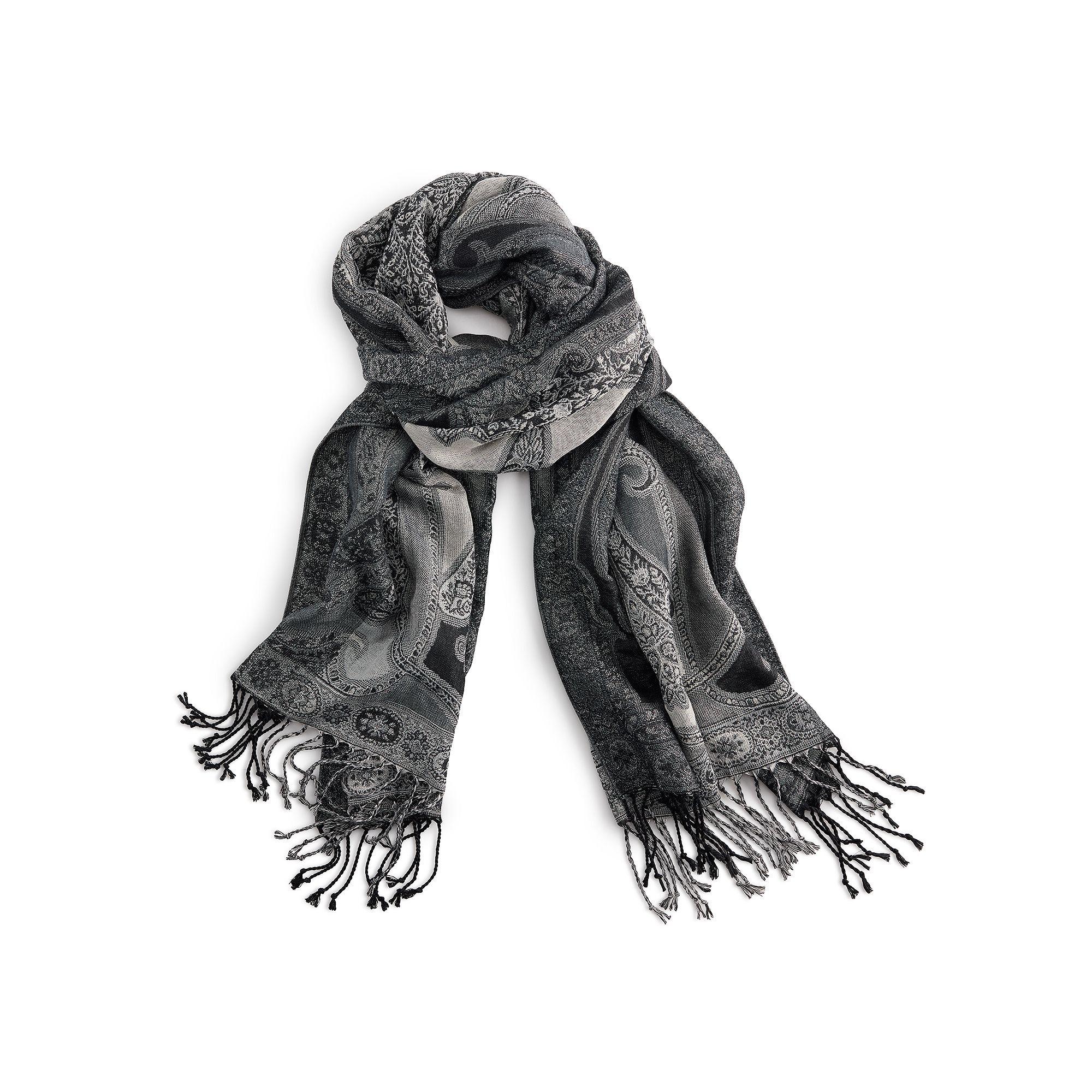 Women's Nine West Allover Paisley Print Wrap, Brown Product Image