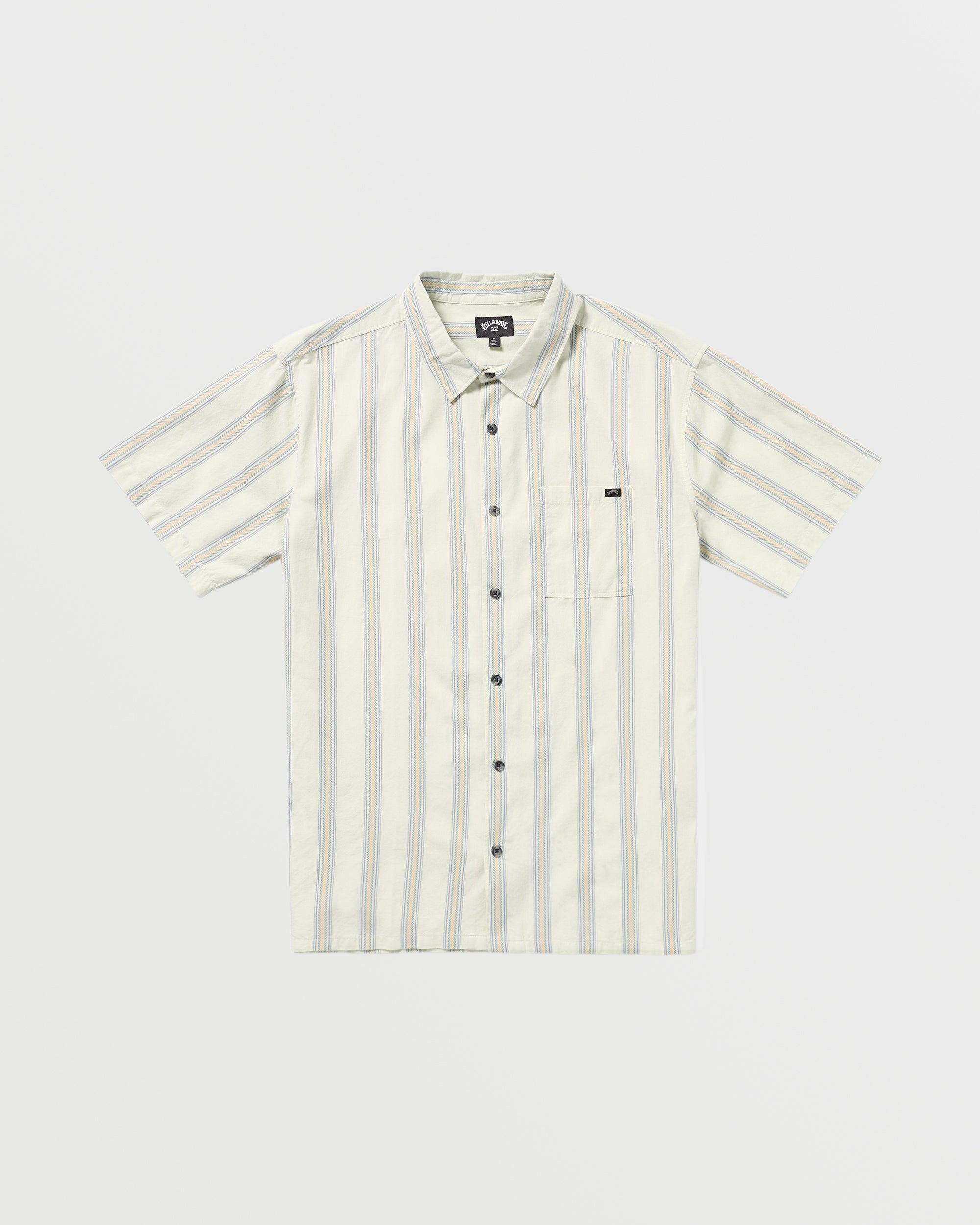 Sundays Jacquard Short Sleeve Shirt - Silver Male Product Image