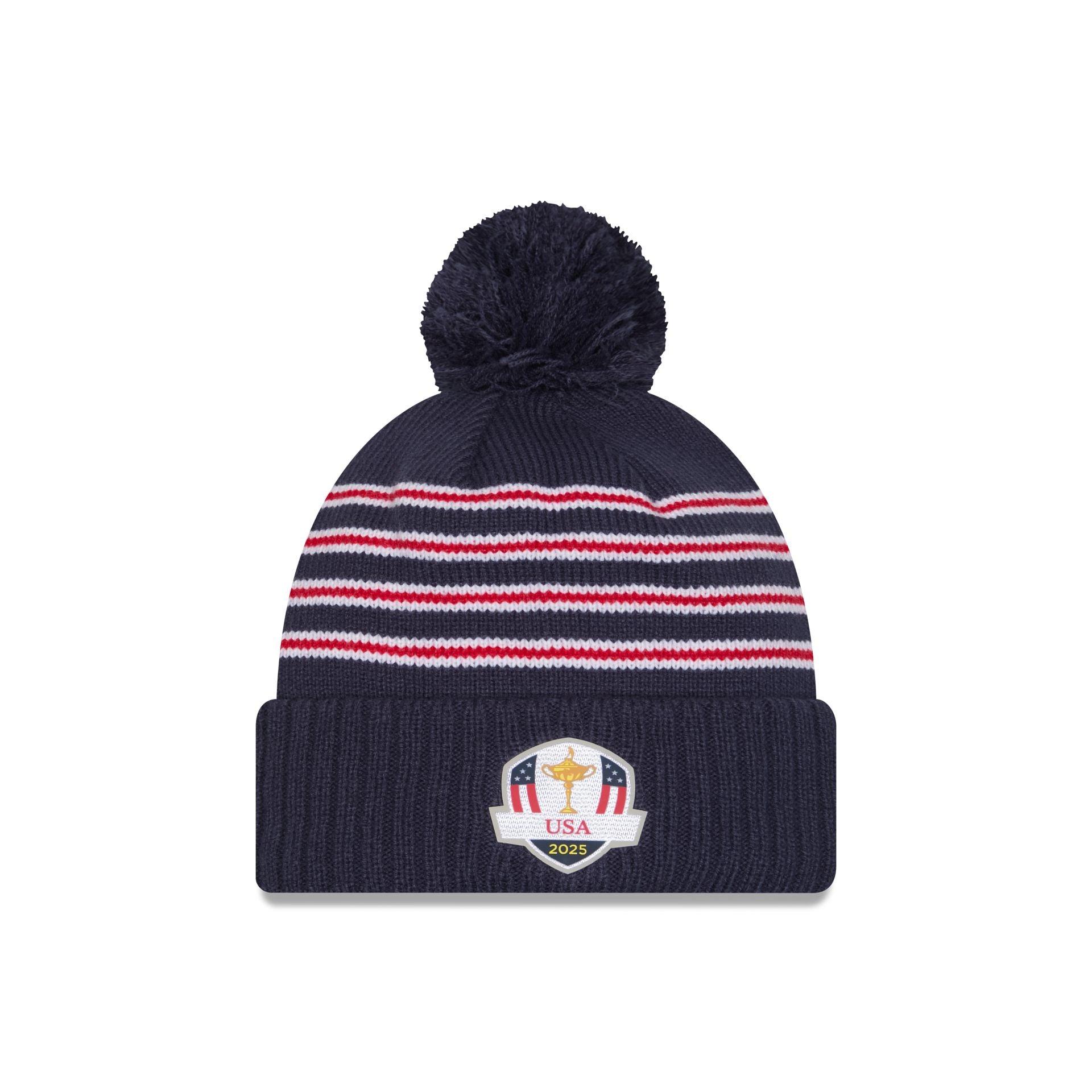 2025 Ryder Cup Team USA Flag Pom Knit Hat Male Product Image