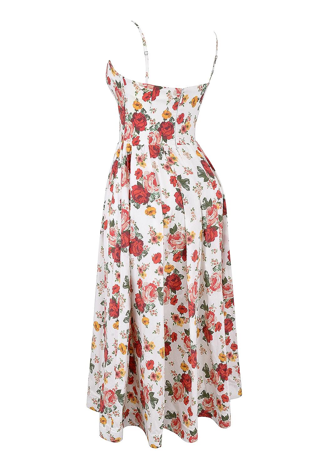 Lolita  italian rose print cotton corset sundress Product Image